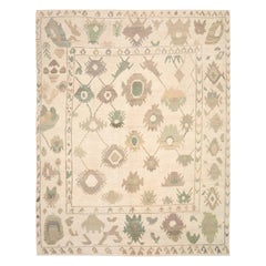 Tappeti Afghanistan Oushak - Lana Marrone Verde Avorio Design - 92861