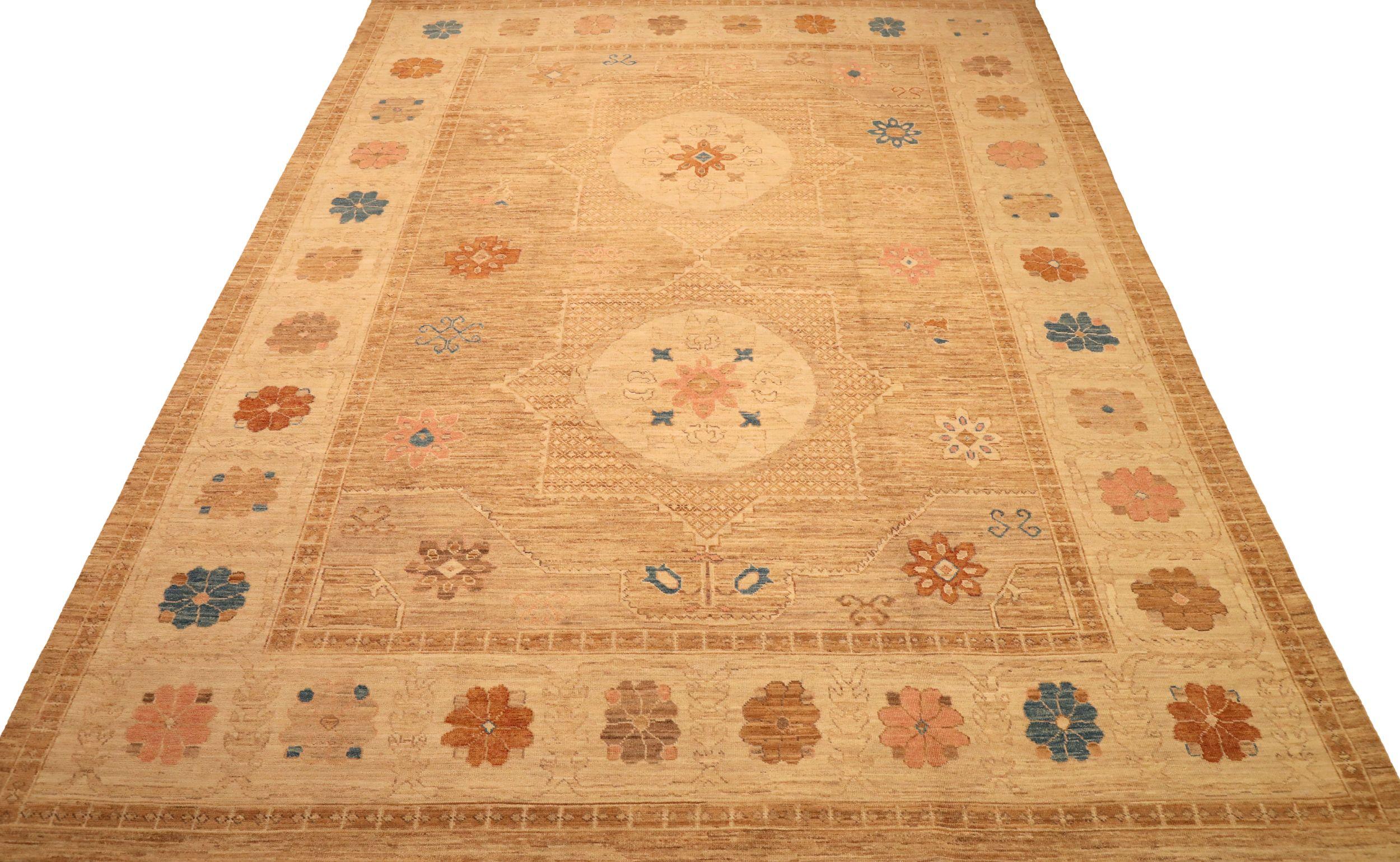 Tribale Tappeti Afghanistan Oushak - Lana Marrone Avorio - 94234 in vendita