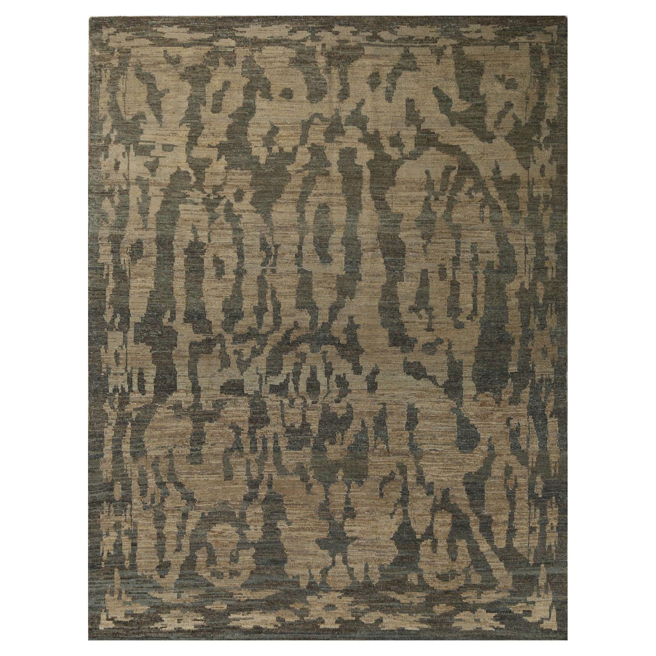 Afghanistan Oushak Area Rugs - Wool Brown Ivory Design - 96143