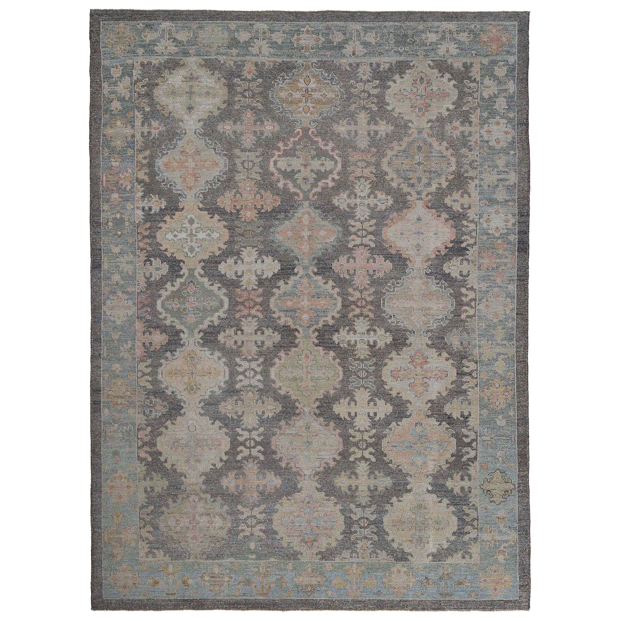 Afghanistan Oushak Area Rugs - Wolle Braun Elfenbein Hellblau - 97263