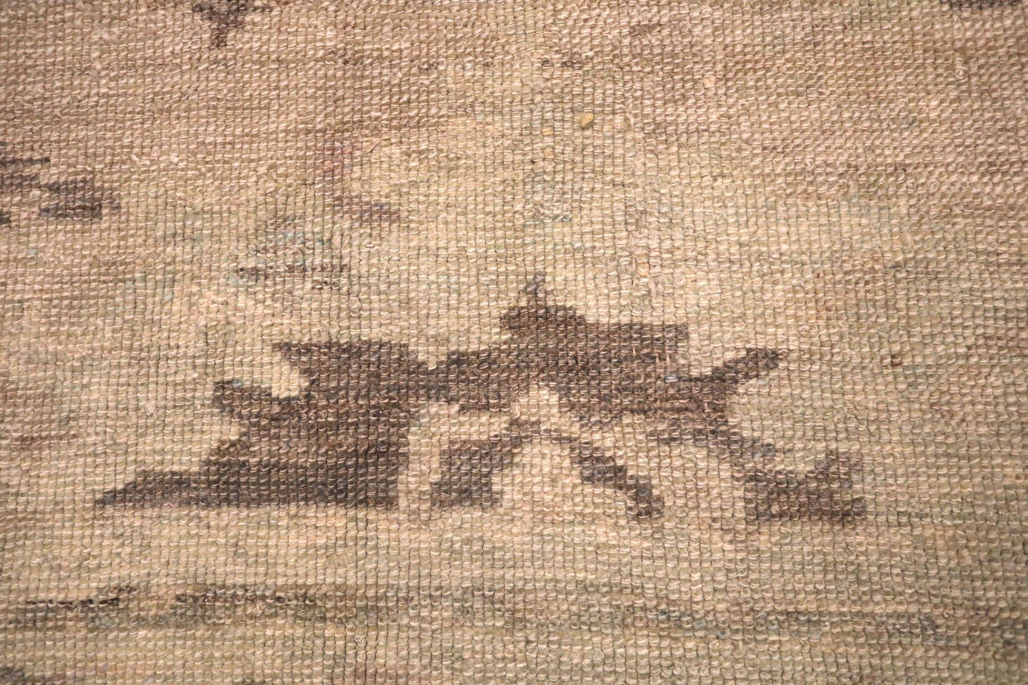 Tribal Afghanistan Tapis de sol Design/One - Laine Brown Ivoire Taupe Design - 93616 en vente