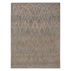 Afghanistan Oushak Area Rugs - Wolle Braun Elfenbein Taupe Design - 96003