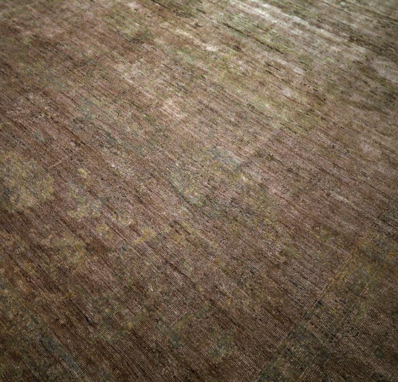 Tribale Tappeti Afghanistan Oushak - Lana Marrone Taupe Design - 94291 in vendita