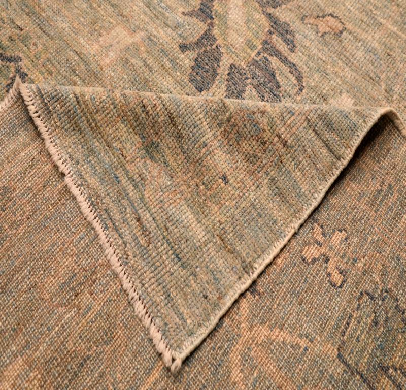 Turco Tappeti Afghanistan Oushak - Lana Marrone Taupe Design - 94291 in vendita