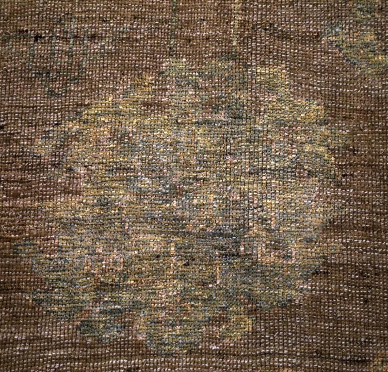 Annodato a mano Tappeti Afghanistan Oushak - Lana Marrone Taupe Design - 94291 in vendita