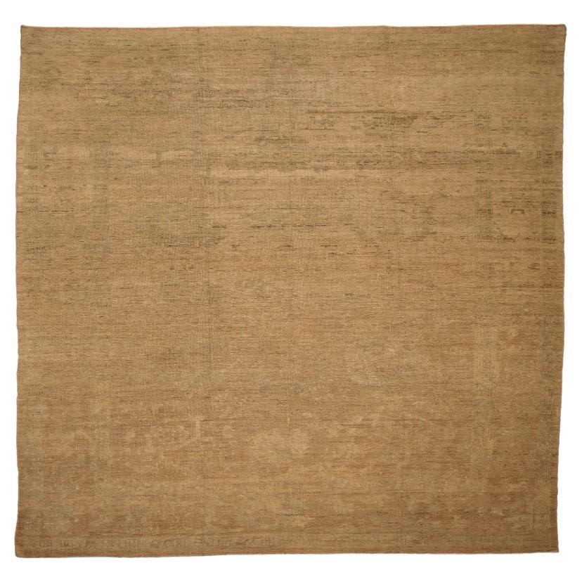 Afghanistan Oushak Area Rugs - Wool Brown Taupe Design - 94291
