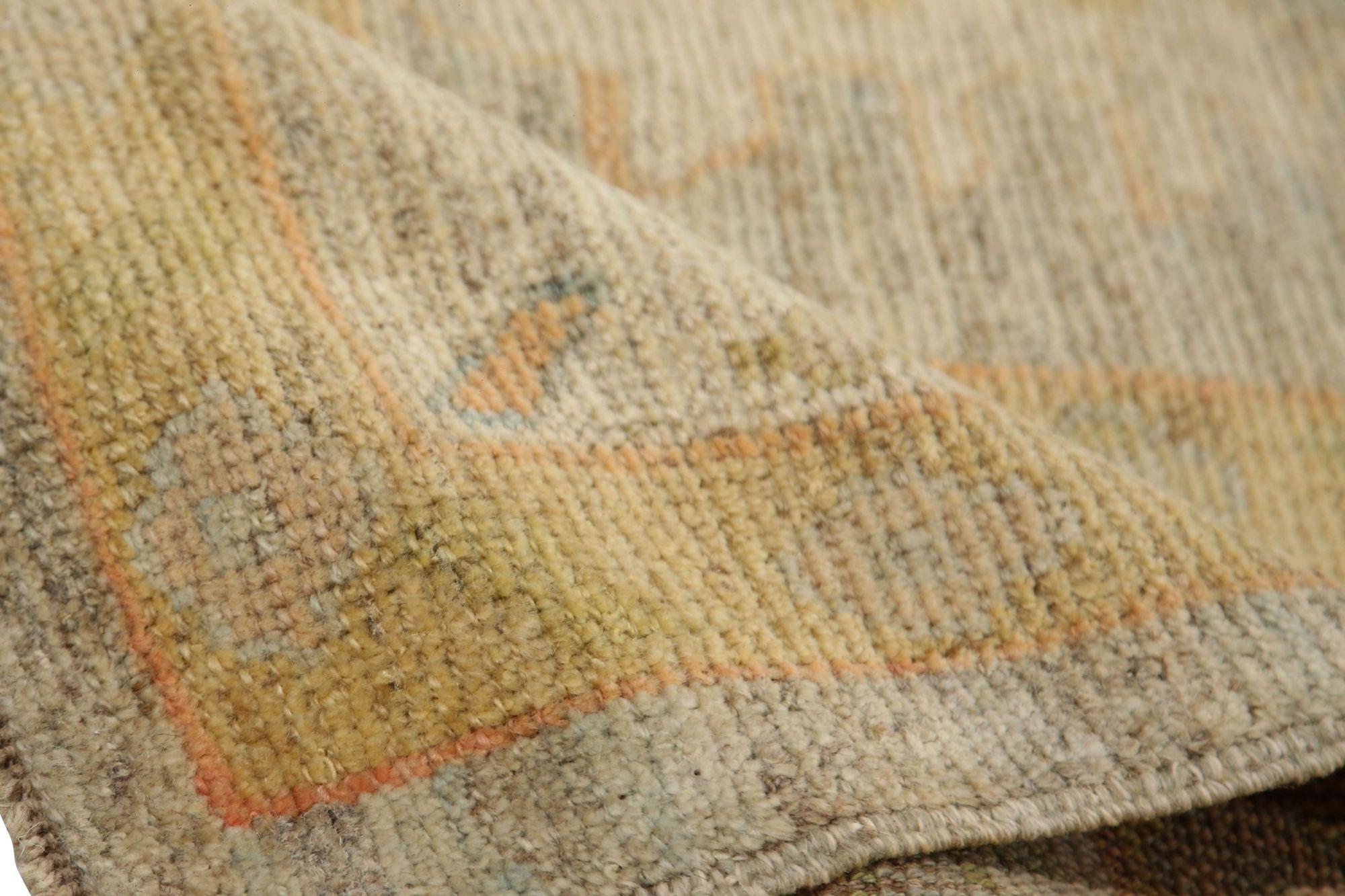 Tappeti Afghanistan Oushak - Lana Marrone Taupe Design - 96100 In condizioni ottime in vendita a Dallas, TX
