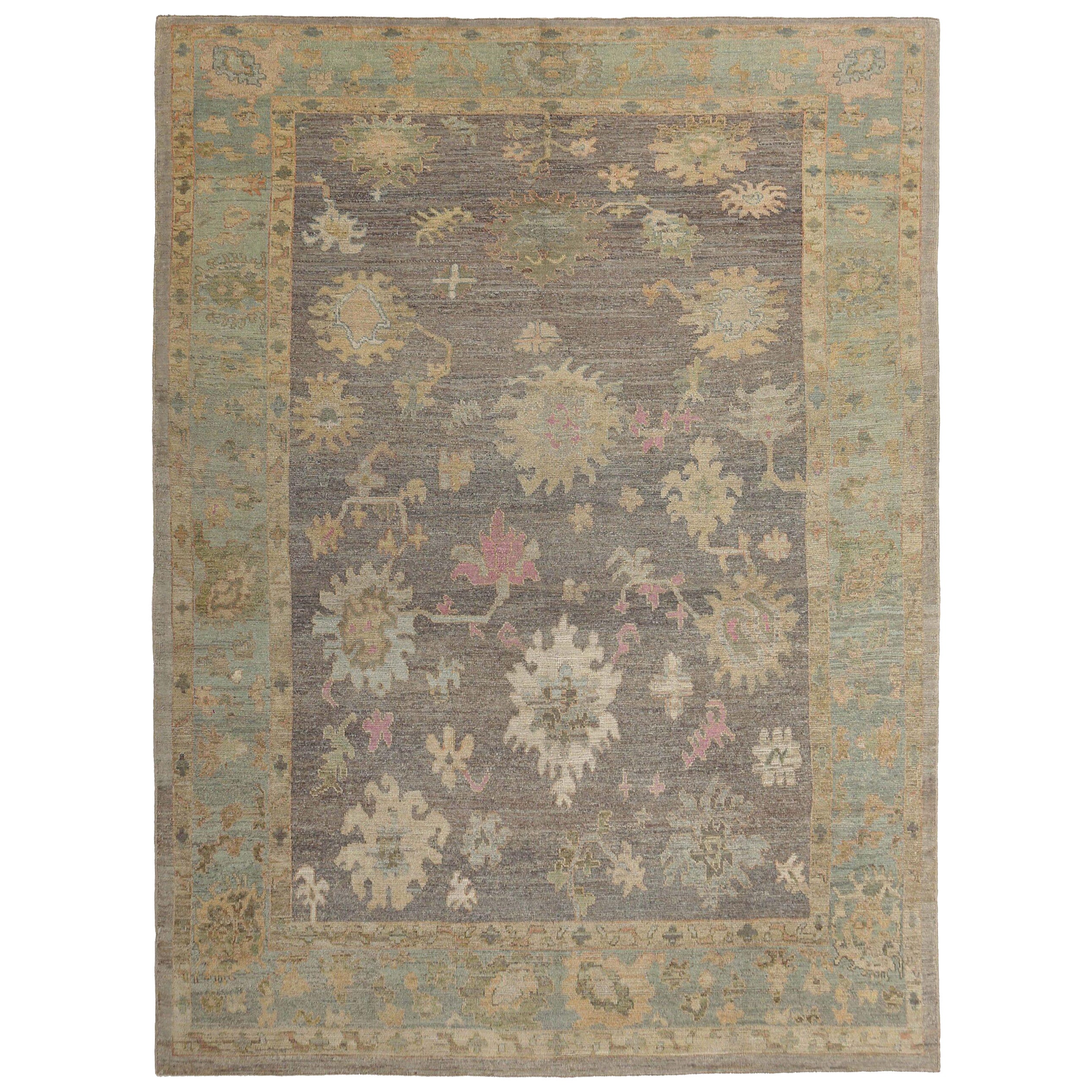 Tappeti Afghanistan Oushak - Lana Marrone Disegno Terracotta - 95802