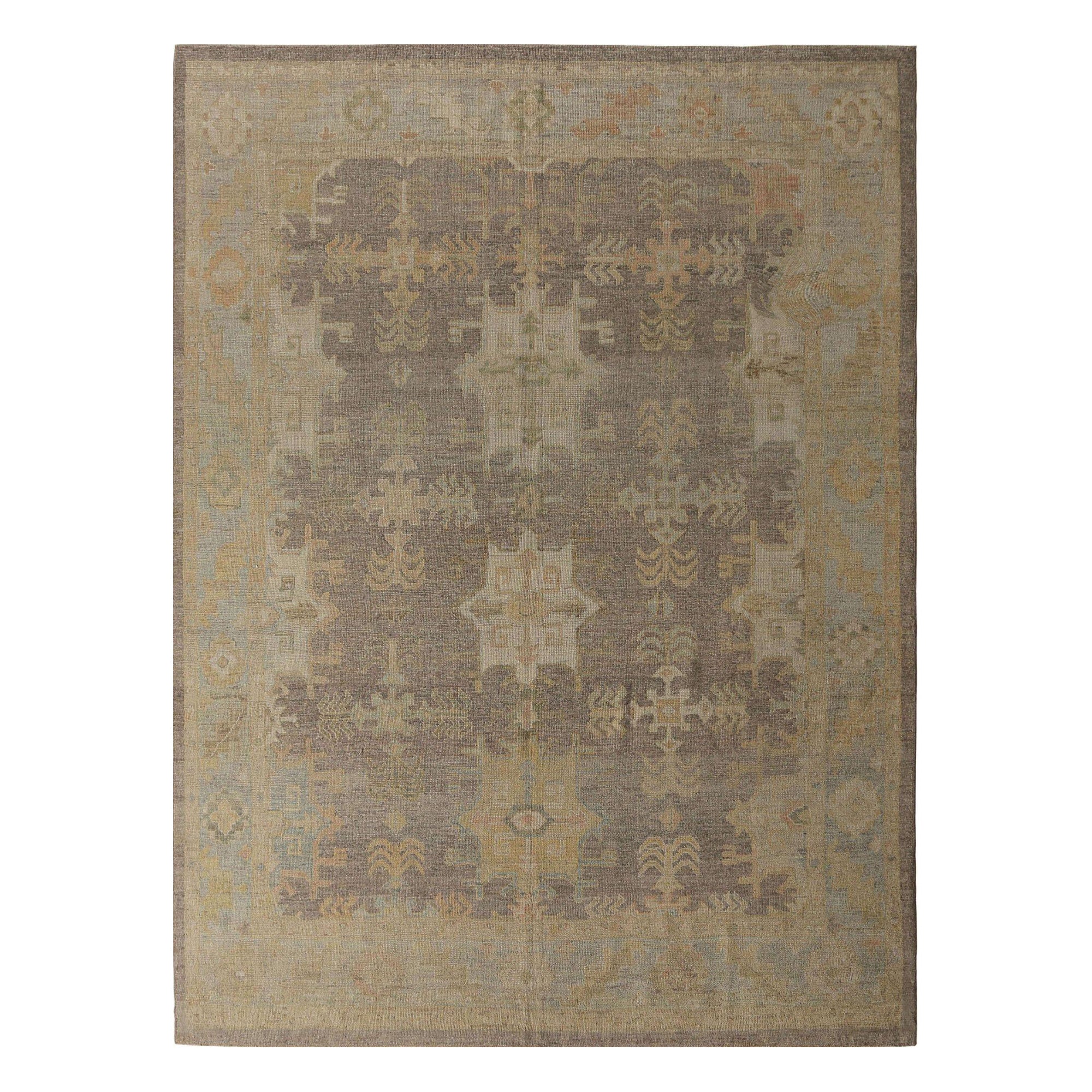 Tappeti Afghanistan Oushak - Lana Marrone Disegno Terracotta - 95846