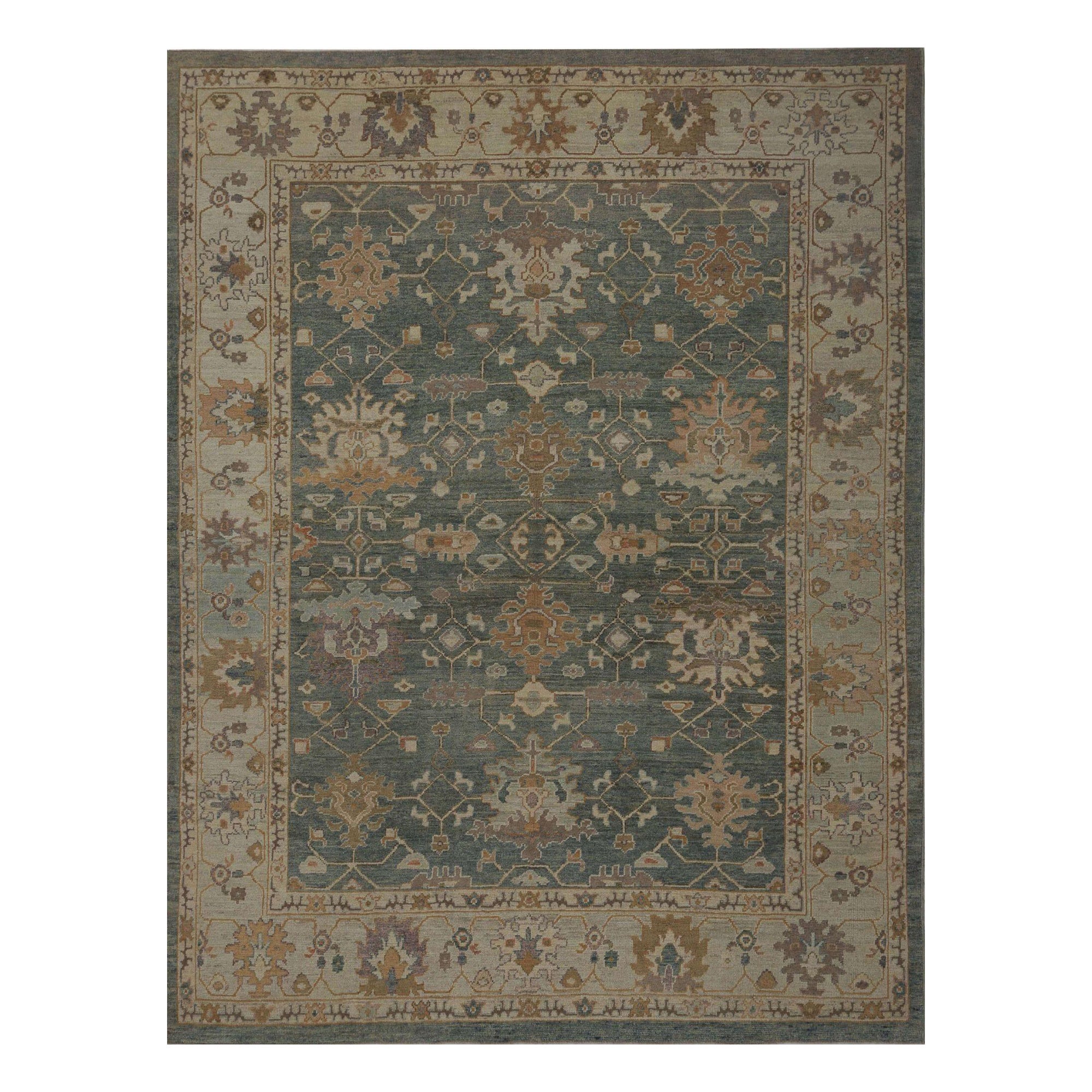Oushak-Teppiche aus Afghanistan - Wolle in Grau mit Muster - 96036