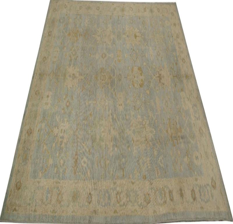 Oushak-Teppiche aus Afghanistan - Wolle in Grau mit Muster - 96080 im Zustand „Hervorragend“ im Angebot in Dallas, TX