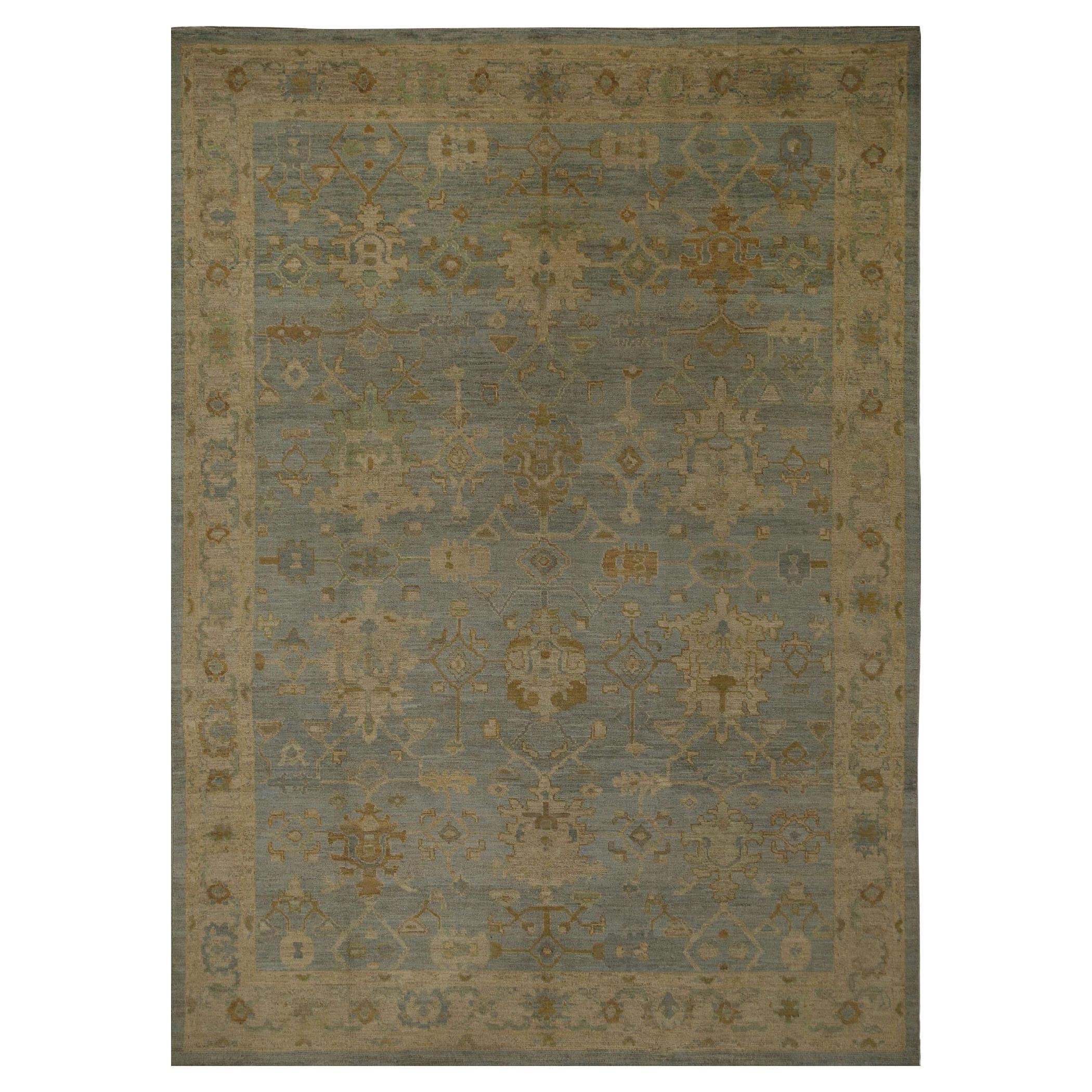 Afghanistan Oushak Area Rugs - Wool Gray Design - 96080
