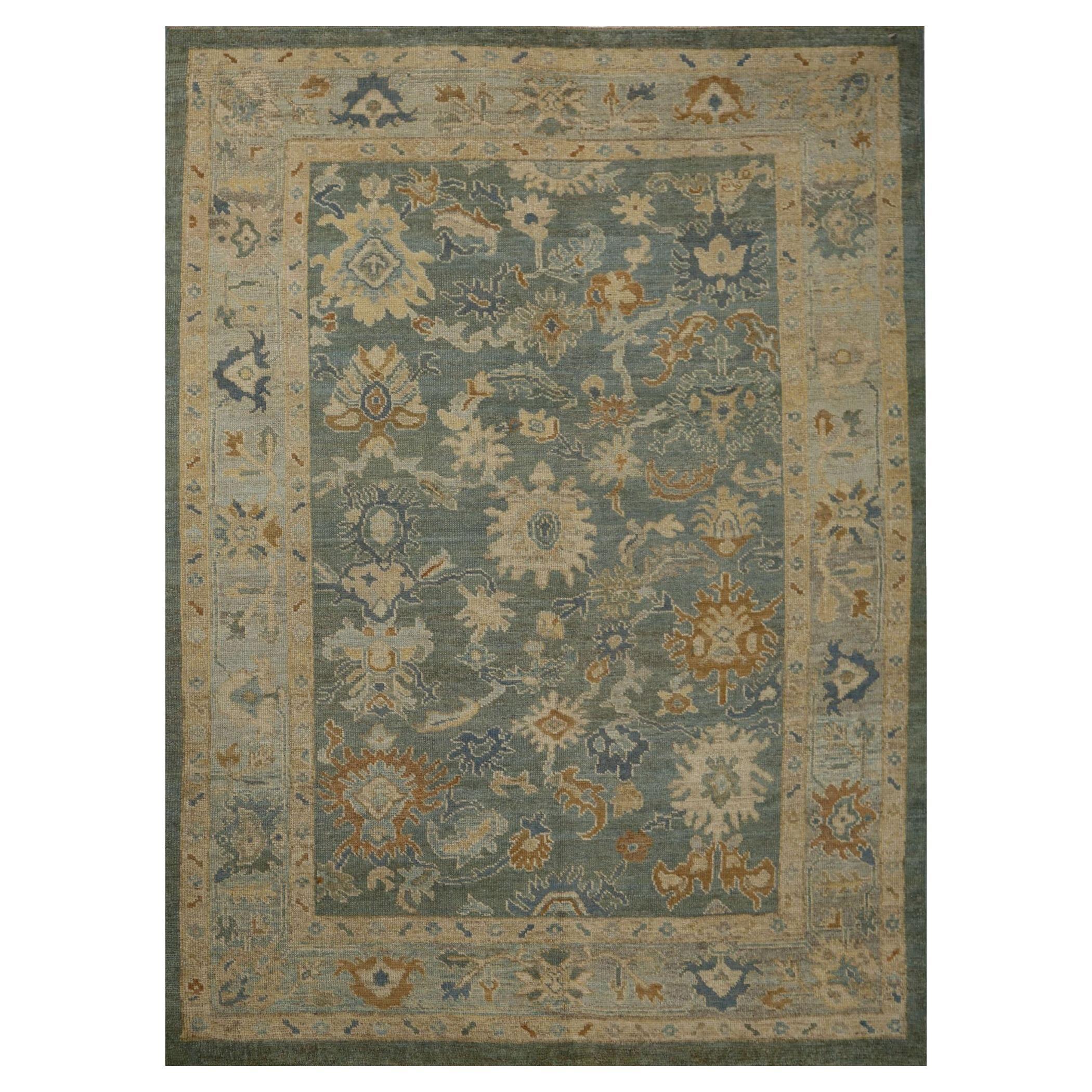Oushak-Teppiche aus Afghanistan - Wolle in Grau mit Muster - 96118