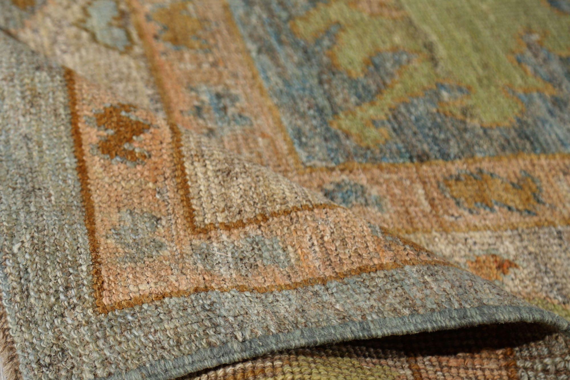 Oushak-Teppiche aus Afghanistan - Wolle in Grau mit Muster - 96122 (Afghanisch) im Angebot
