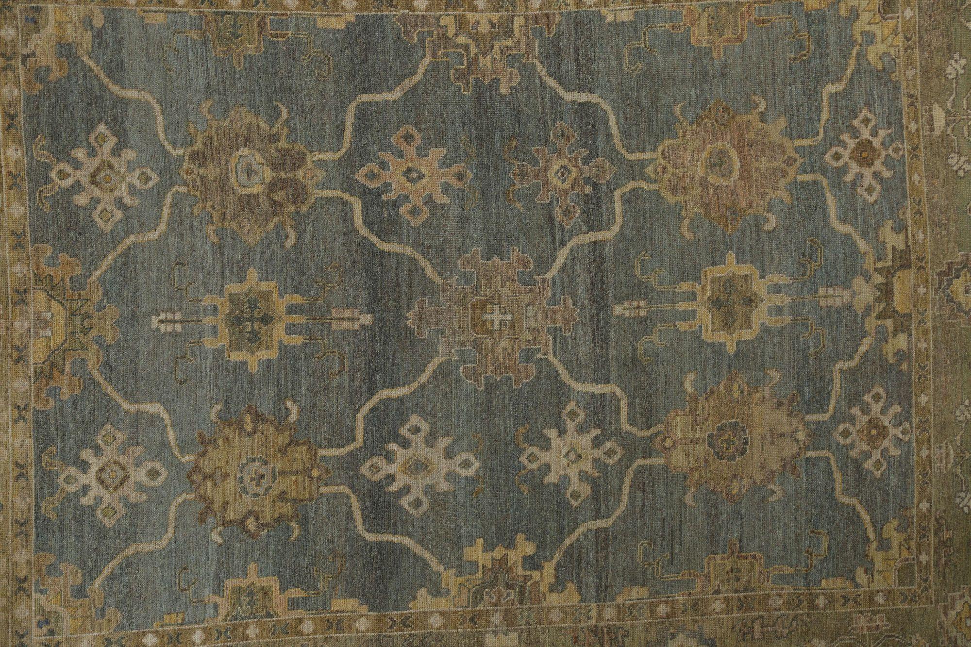 Oushak-Teppiche aus Afghanistan - Wolle in Grau mit Muster - 96133 (Afghanisch) im Angebot