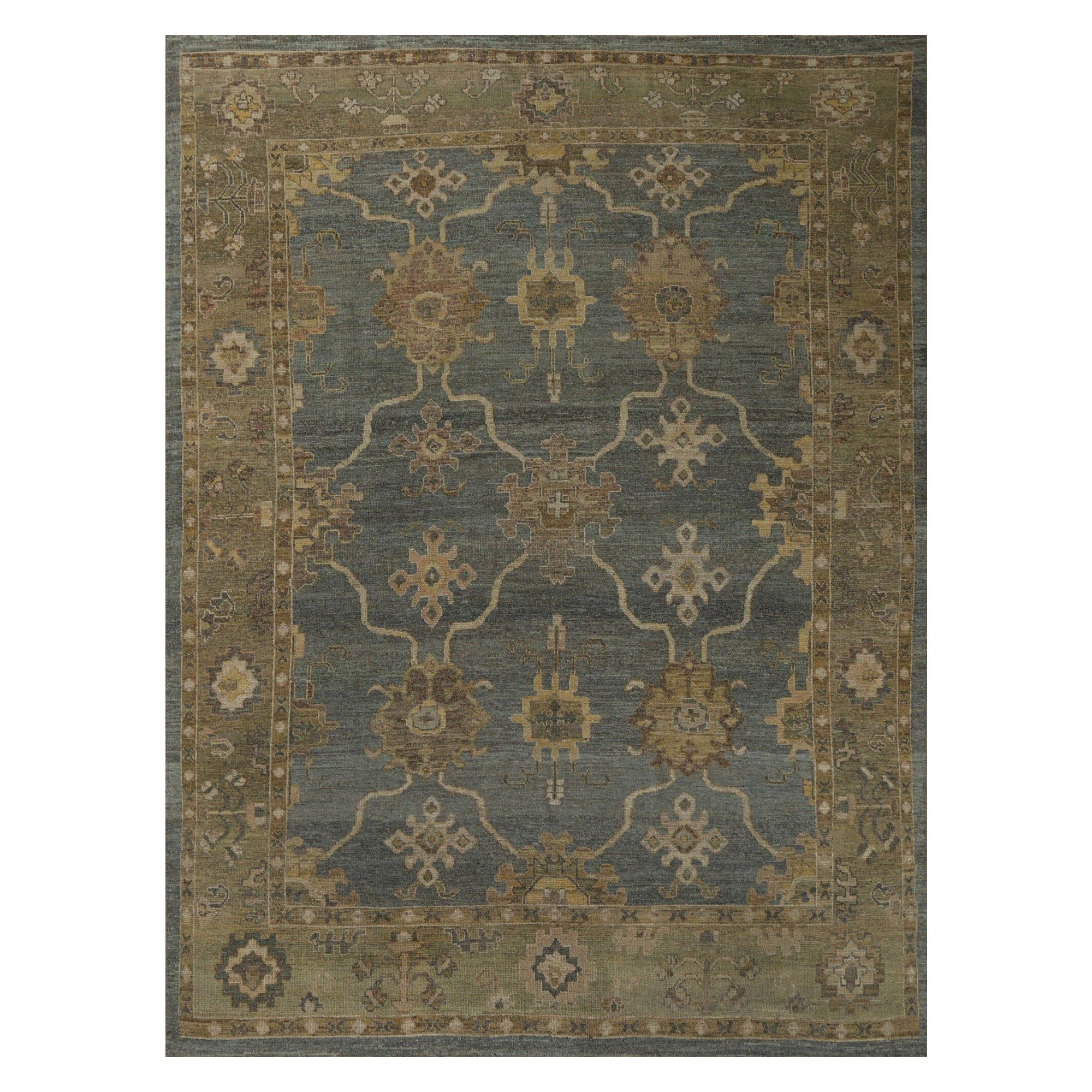 Afghanistan Oushak Area Rugs - Wool Gray Design - 96133