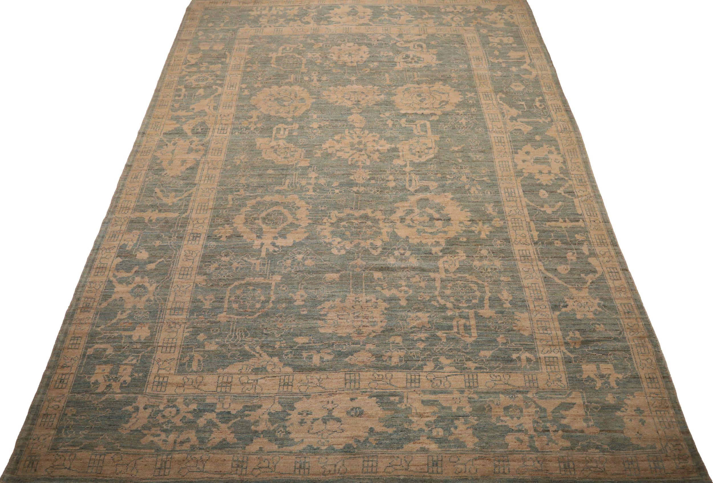 Discover the elegance of Afghanistan Oushak featuring Area Rugs in Circa 1990. Designed with Wool and GrayIvory, this exclusive design is perfect for enhancing your space.