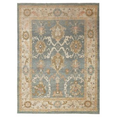 Afghanistan Oushak Area Rugs - Wolle Grau Elfenbein Design - 97015
