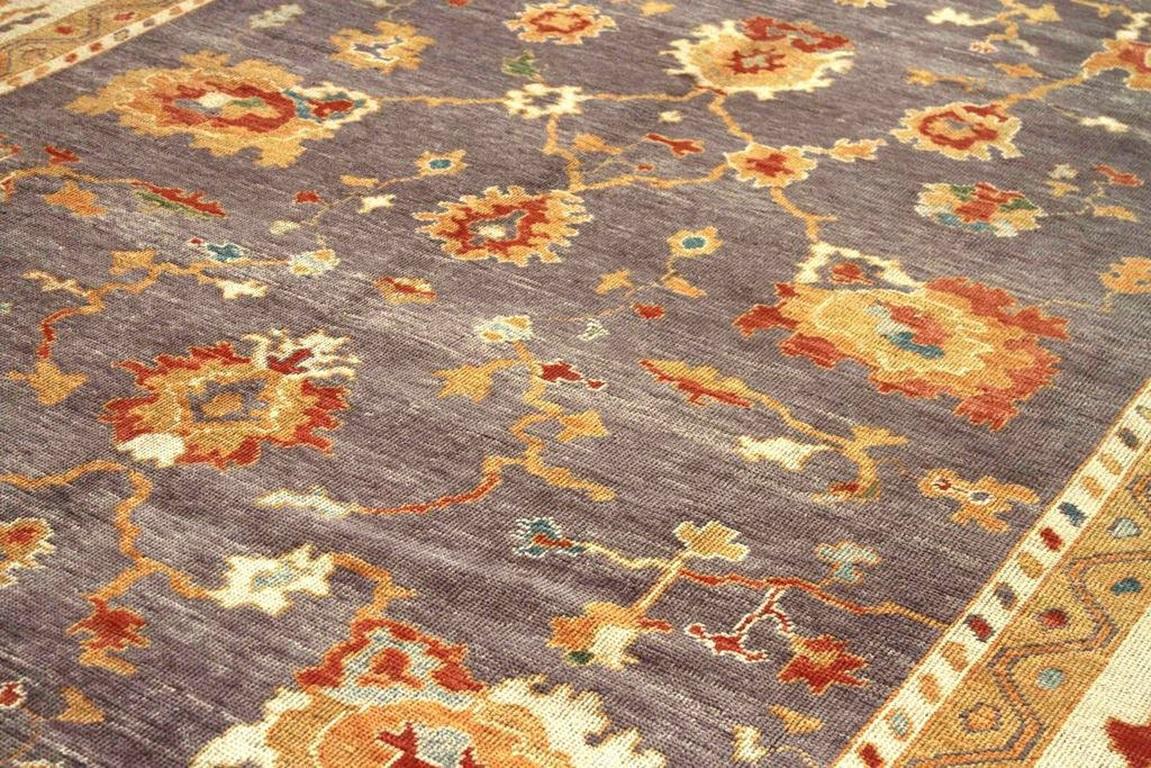 Tribale Tappeti Afghanistan Oushak - Lana Grigio Avorio Rosso Giallo - 88017 in vendita
