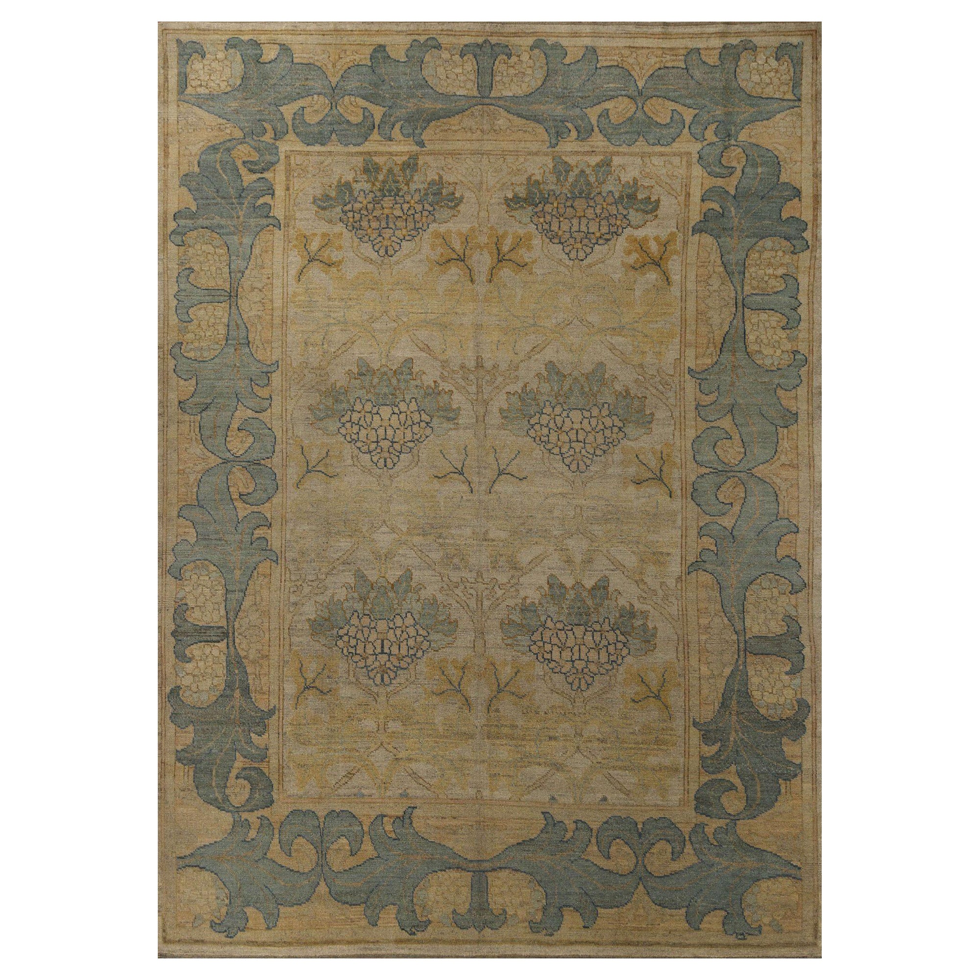 Afghanistan Oushak Area Rugs - Wolle Grau Elfenbein Gelb Design - 96206
