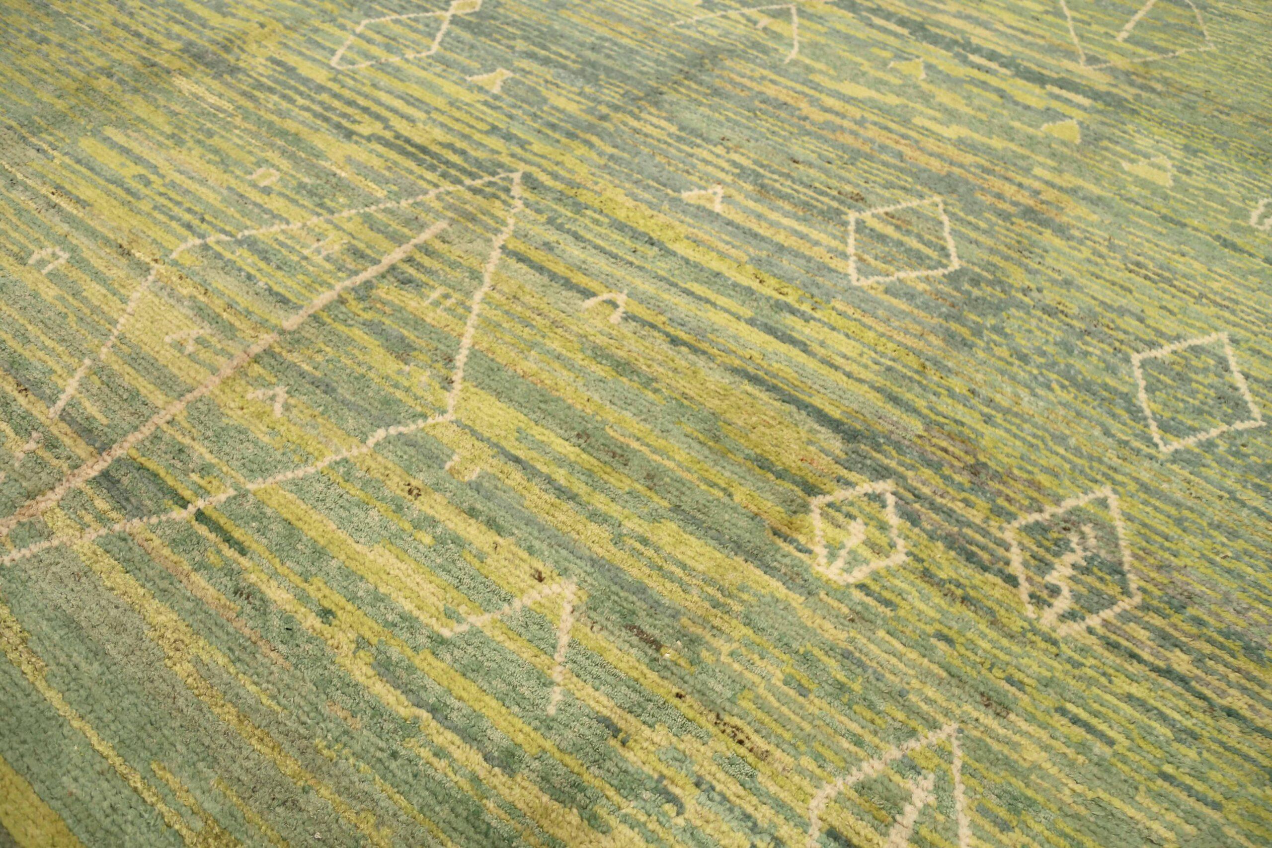Alfombras de Afganistán Oushak - Lana Diseño Verde - 92872 en Excelente estado para la venta en Dallas, TX
