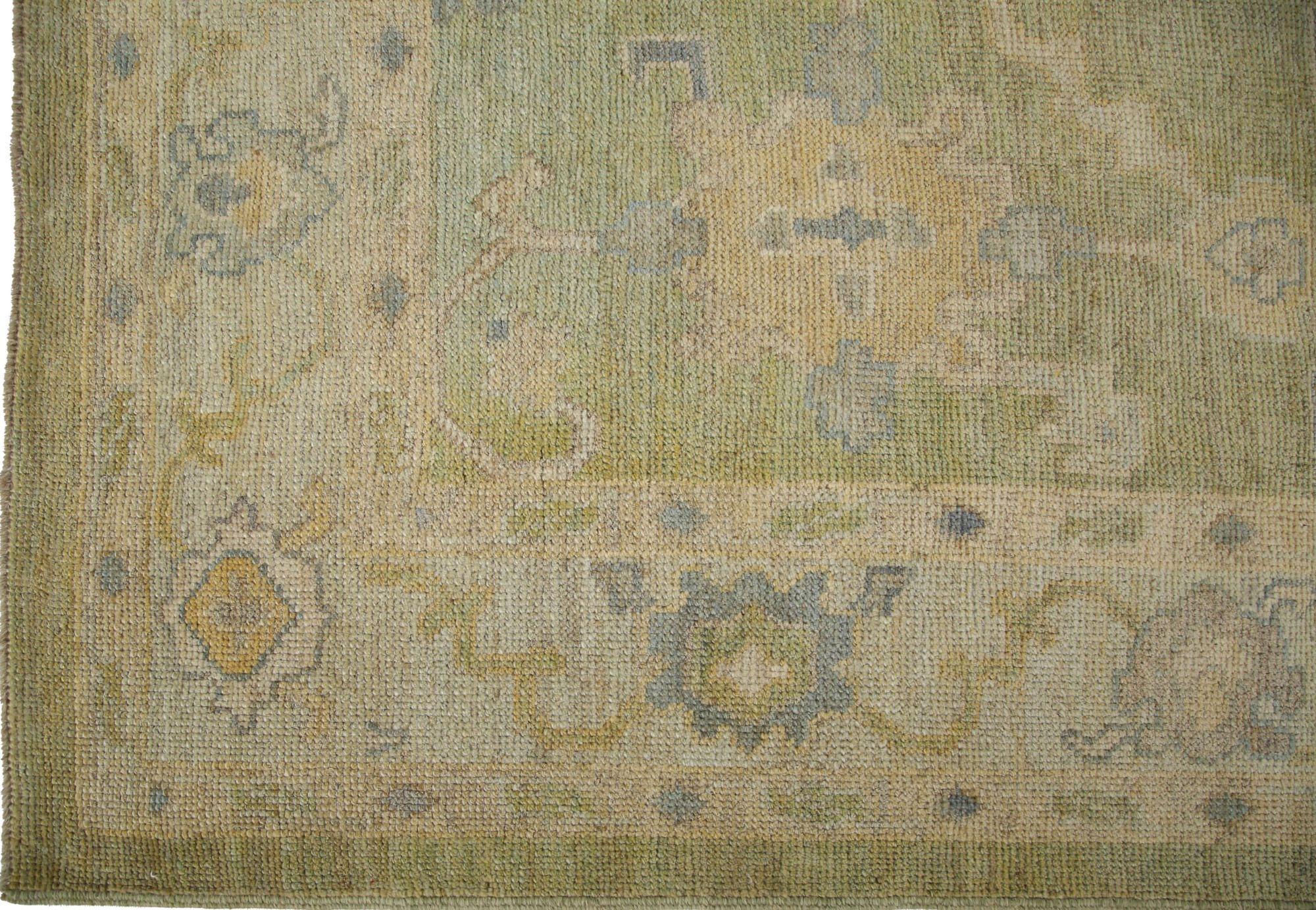 Discover the elegance of Afghanistan Oushak featuring Area Rugs in Circa 1990. Designed with Wool and Green, this exclusive design is perfect for enhancing your space.