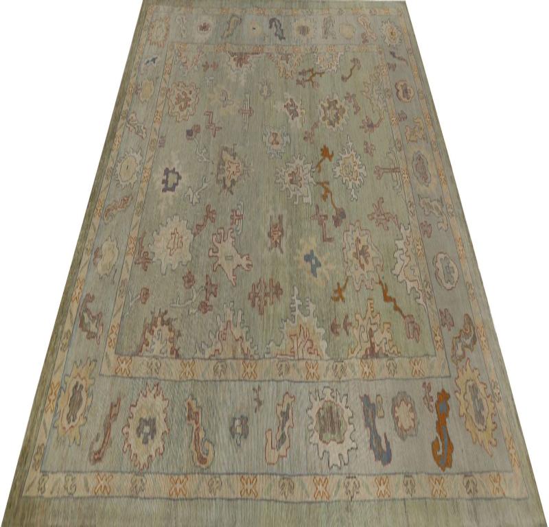 Alfombras de Afganistán Oushak - Lana Diseño Verde - 96132 Afgano en venta