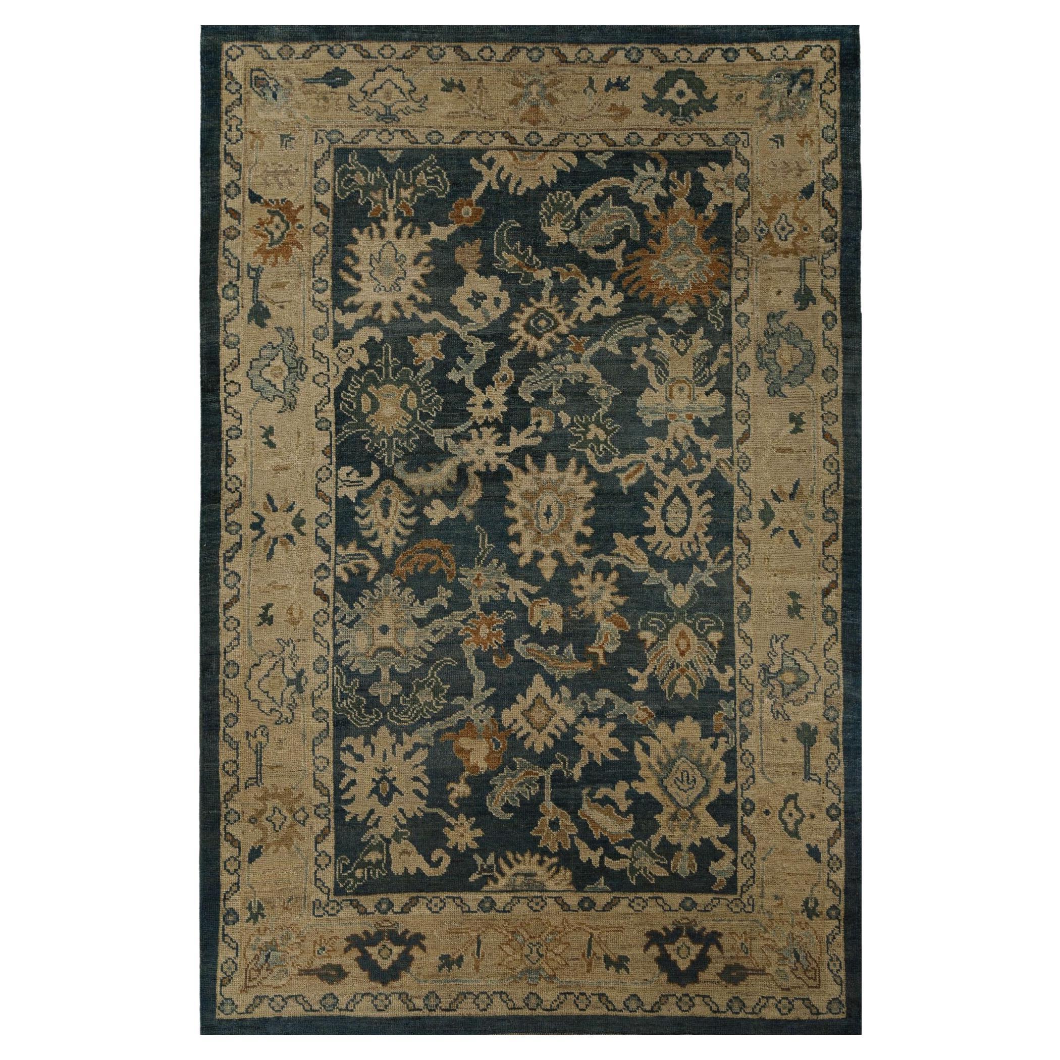 Afghanistan Oushak Area Rugs - Wolle Grün Elfenbein Design - 96204
