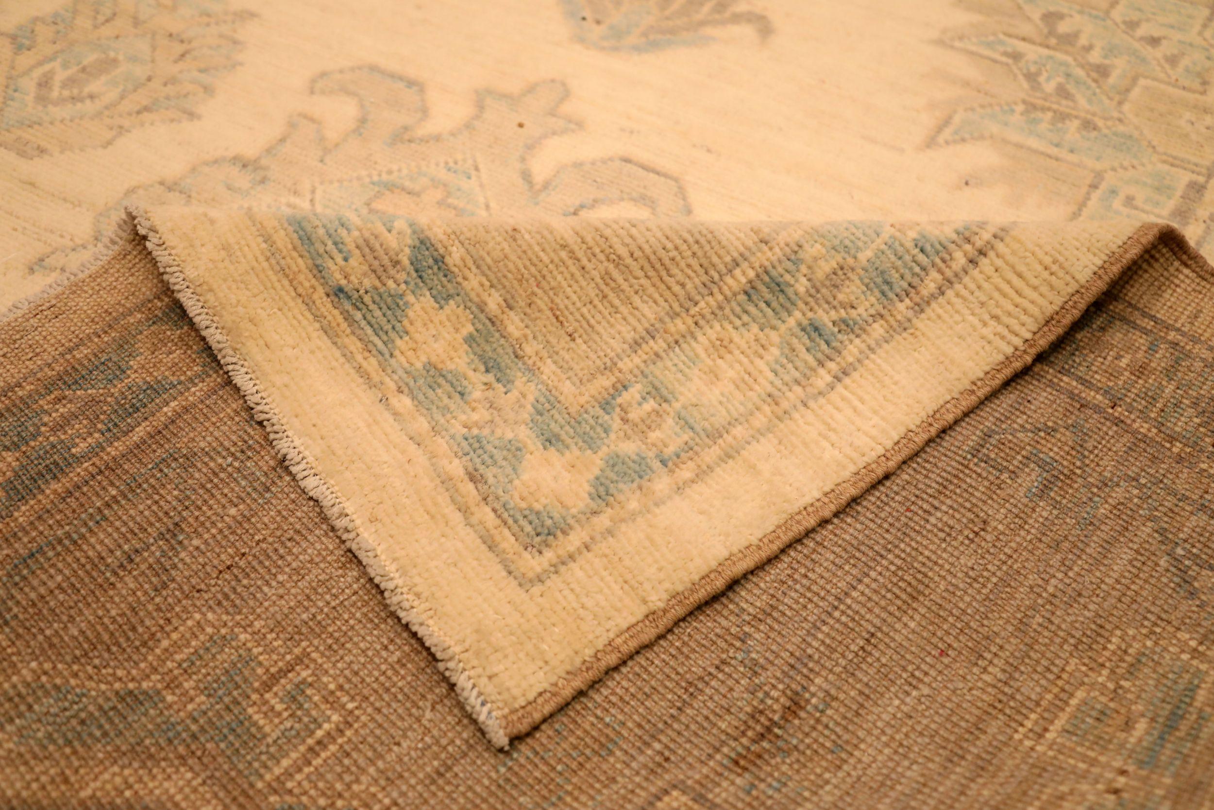 Oushak-Teppiche aus Afghanistan - Wolle in elfenbeinfarbenem Design - 93893 (Afghanisch) im Angebot