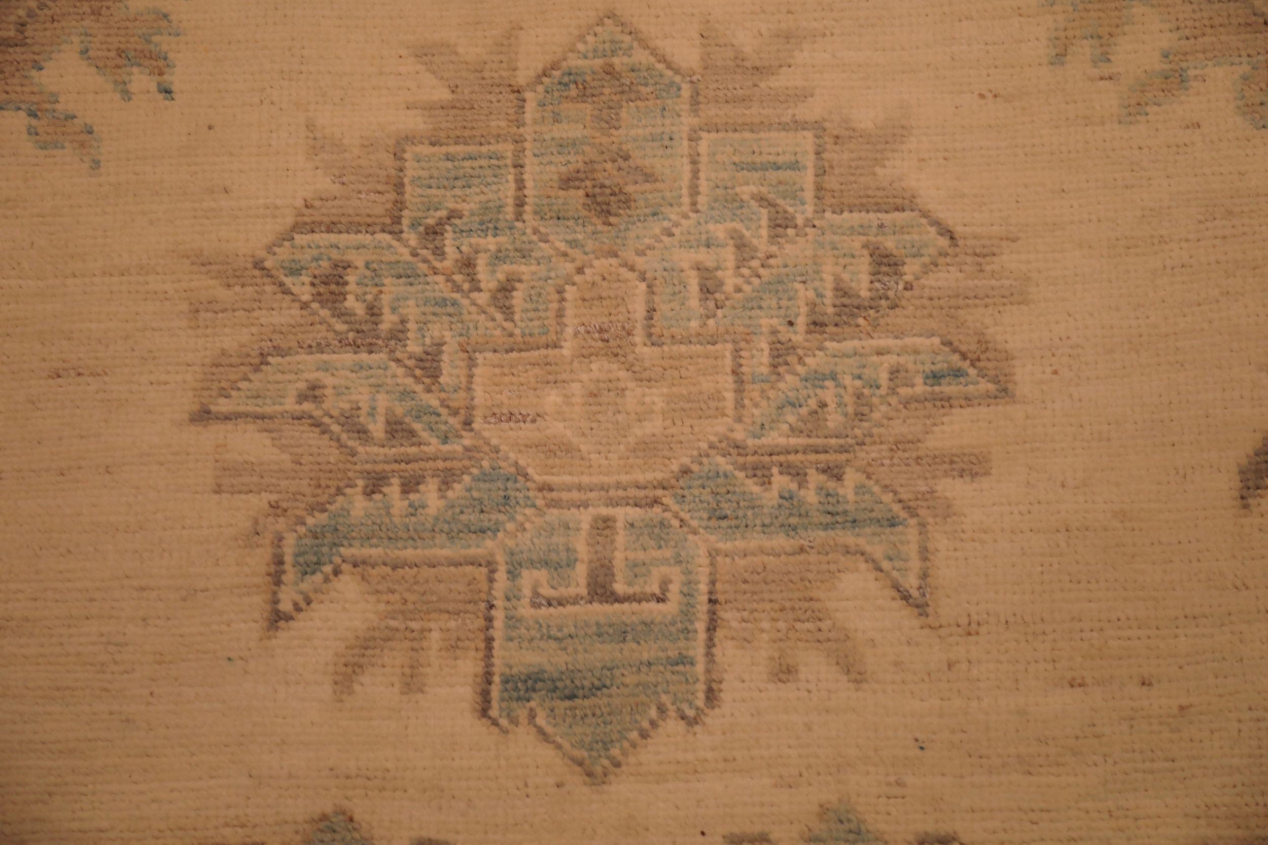 Oushak-Teppiche aus Afghanistan - Wolle in elfenbeinfarbenem Design - 93893 im Zustand „Hervorragend“ im Angebot in Dallas, TX