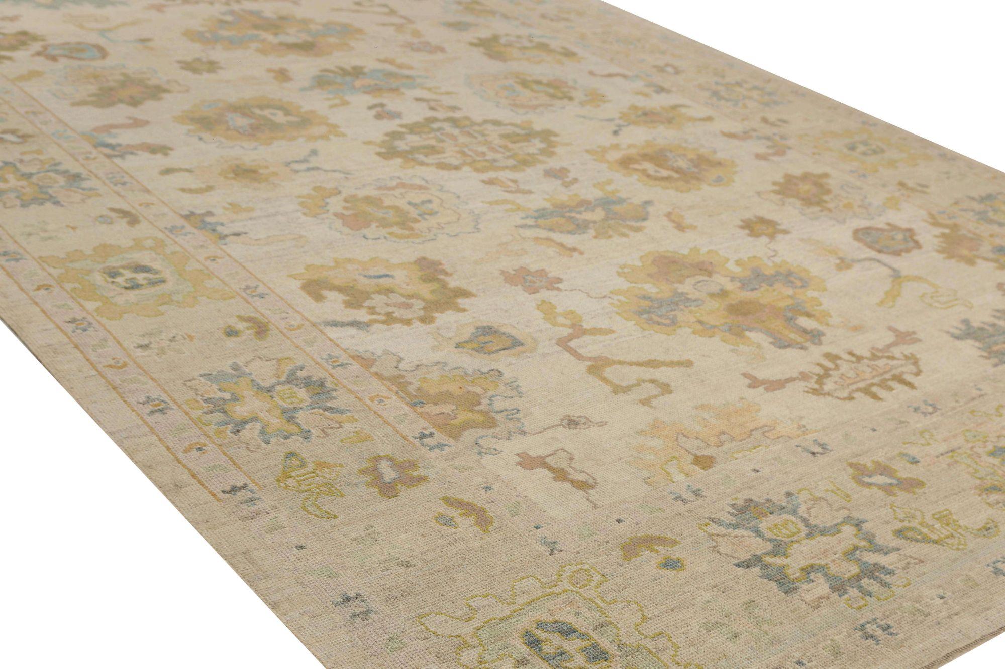 Oushak-Teppiche aus Afghanistan - Wolle in elfenbeinfarbenem Design - 95921 (Stammeskunst) im Angebot