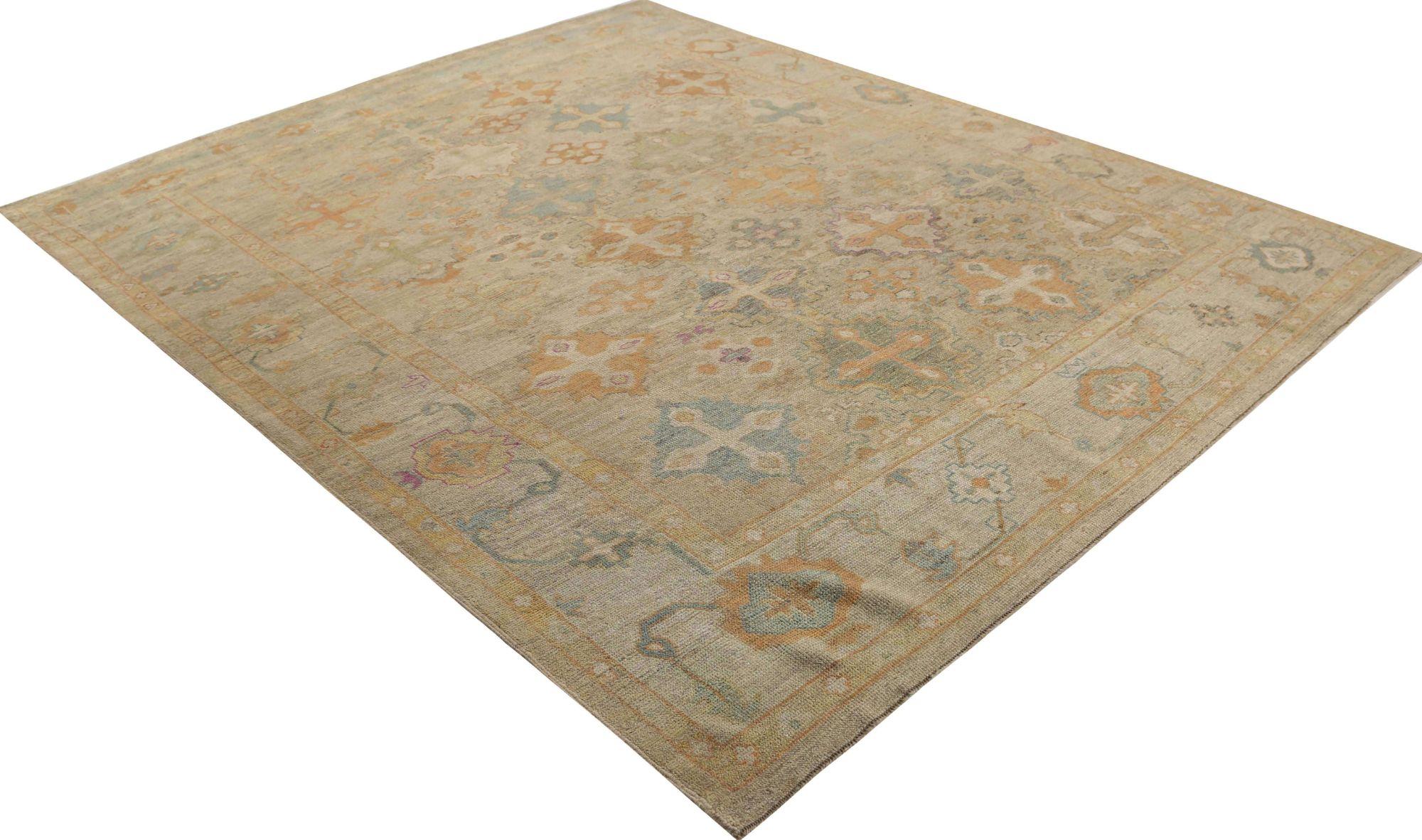 Oushak-Teppiche aus Afghanistan - Wolle in elfenbeinfarbenem Design - 95952 (Stammeskunst) im Angebot