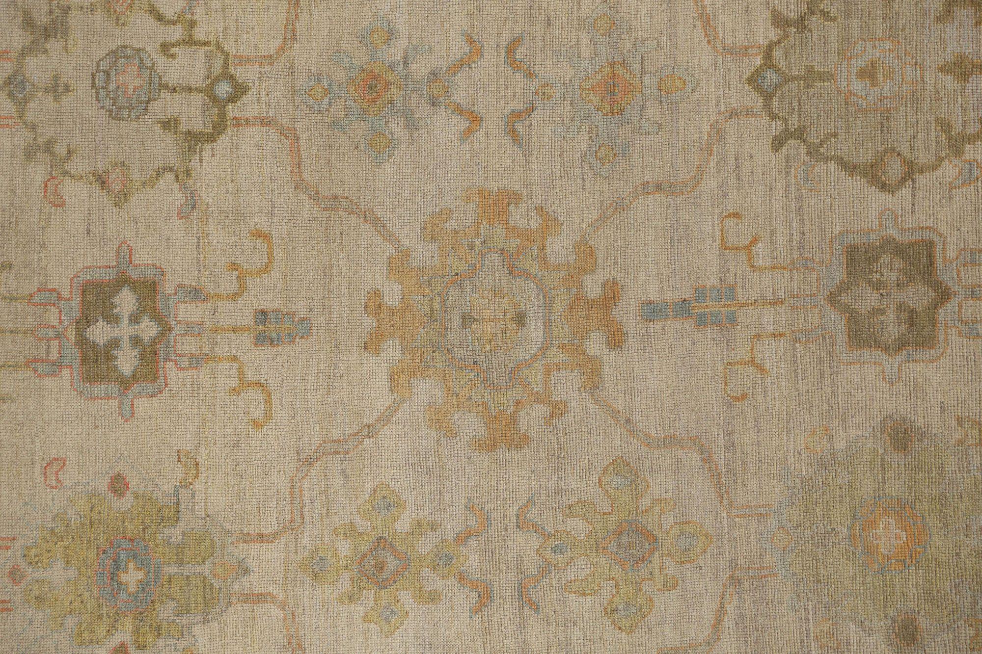 Oushak-Teppiche aus Afghanistan - Wolle in elfenbeinfarbenem Design - 95959 im Zustand „Hervorragend“ im Angebot in Dallas, TX