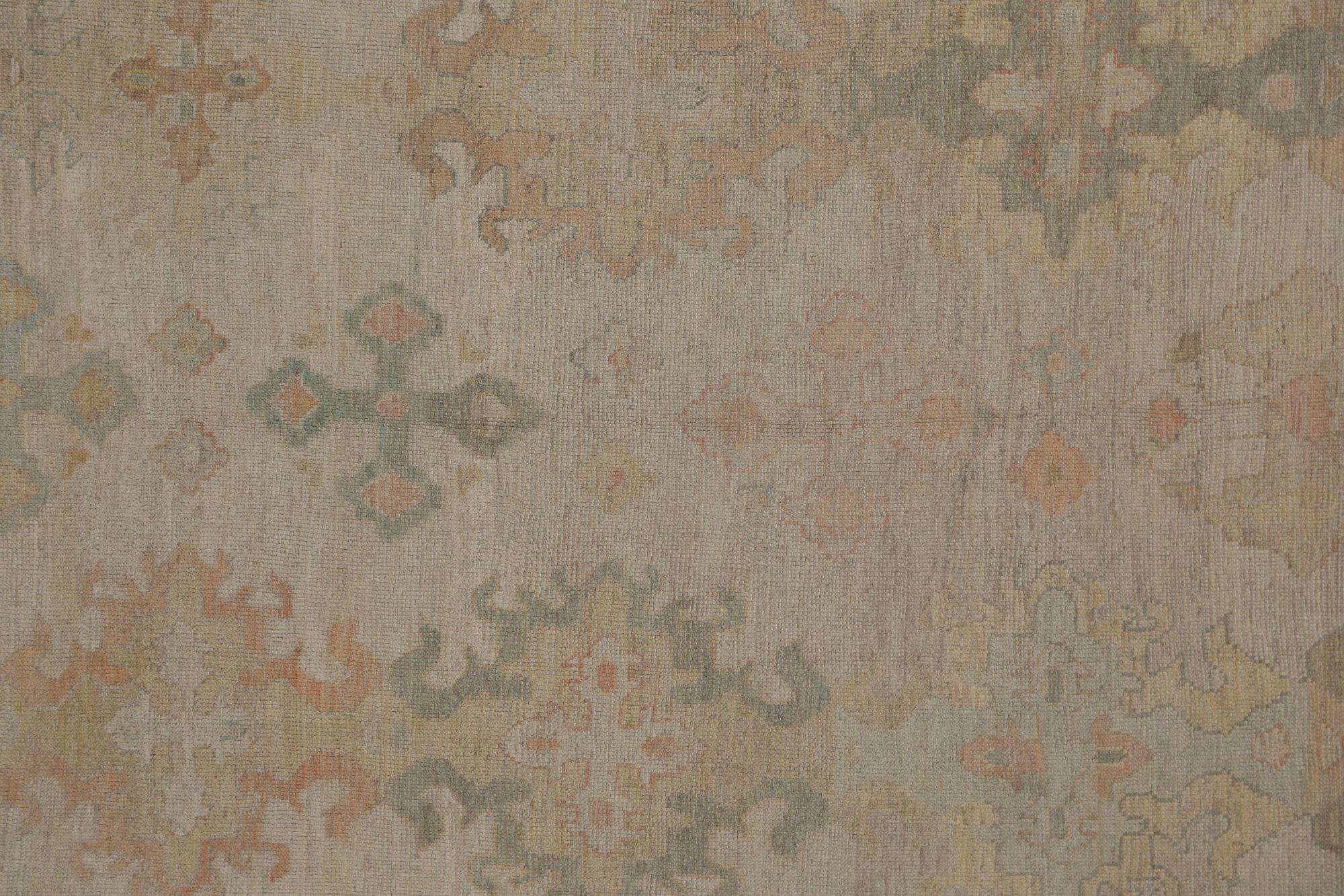 Oushak-Teppiche aus Afghanistan - Wolle in elfenbeinfarbenem Design - 96004 (Stammeskunst) im Angebot