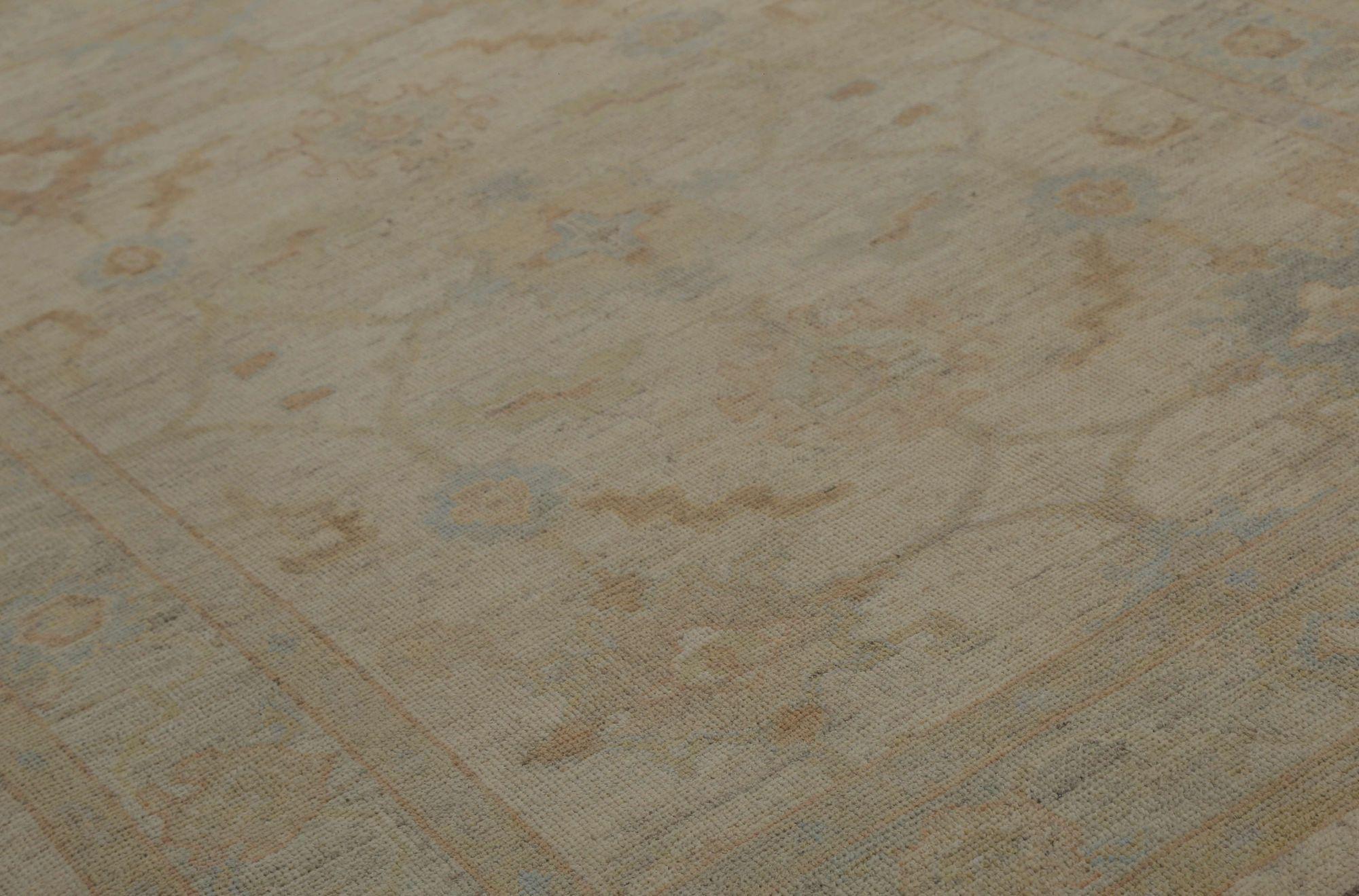 Oushak-Teppiche aus Afghanistan - Wolle in elfenbeinfarbenem Design - 96051 (Afghanisch) im Angebot