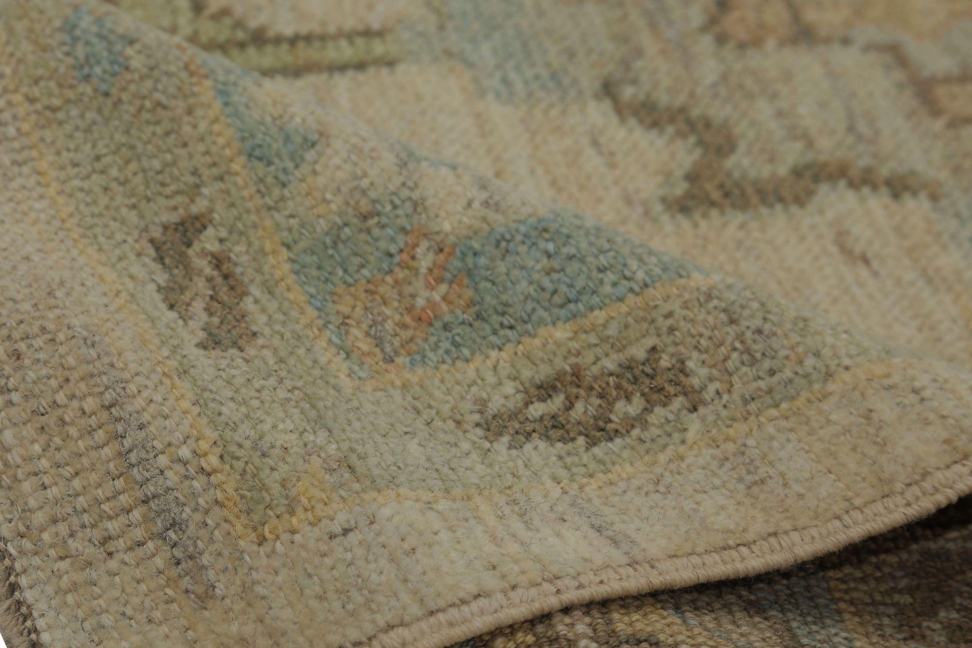 Oushak-Teppiche aus Afghanistan - Wolle in elfenbeinfarbenem Design - 96057 im Zustand „Hervorragend“ im Angebot in Dallas, TX
