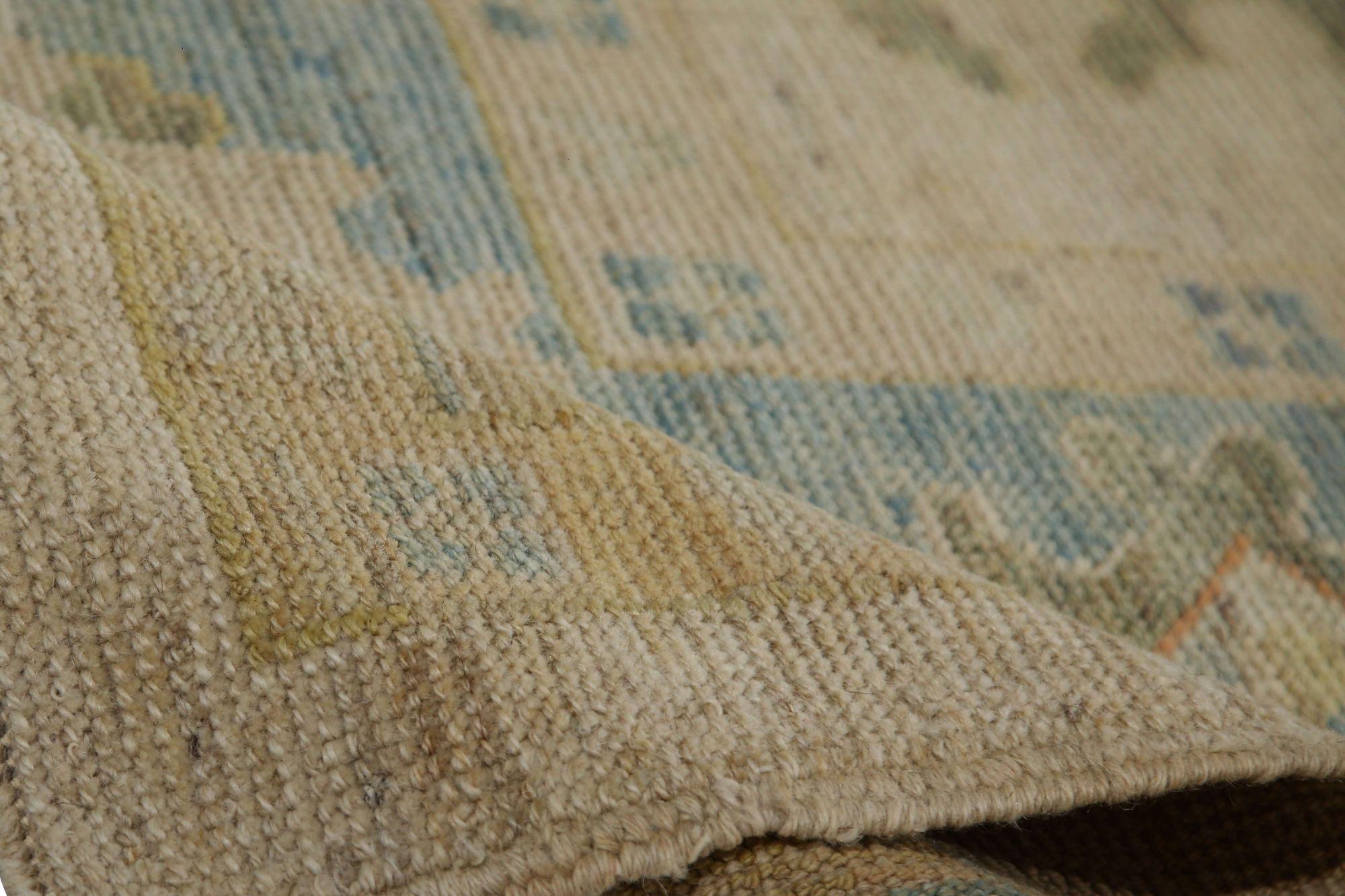 Oushak-Teppiche aus Afghanistan - Wolle in elfenbeinfarbenem Design - 96078 (Afghanisch) im Angebot