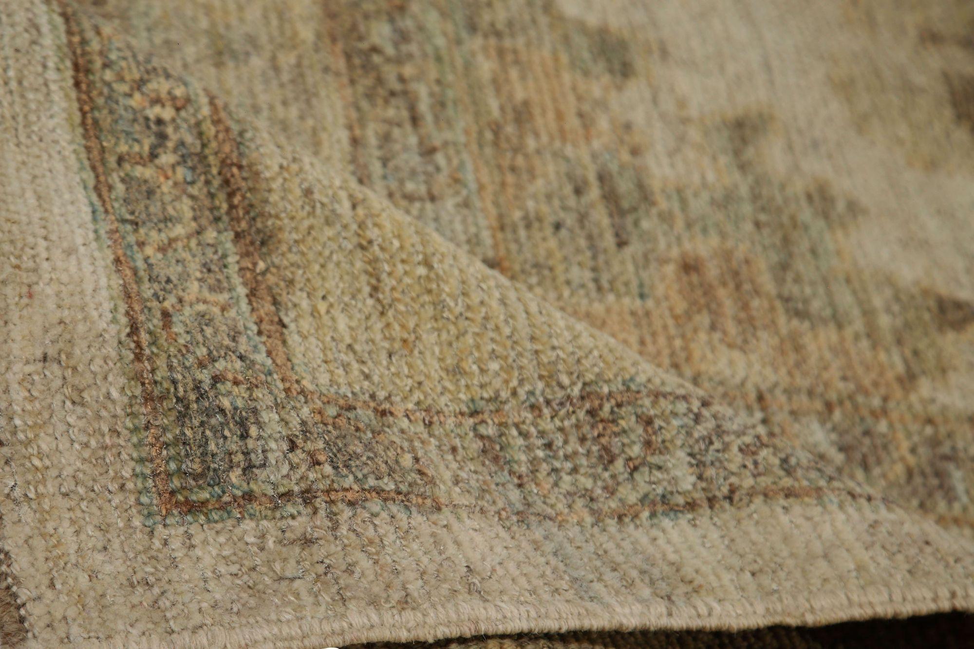 Oushak-Teppiche aus Afghanistan - Wolle in elfenbeinfarbenem Design - 96098 im Zustand „Hervorragend“ im Angebot in Dallas, TX