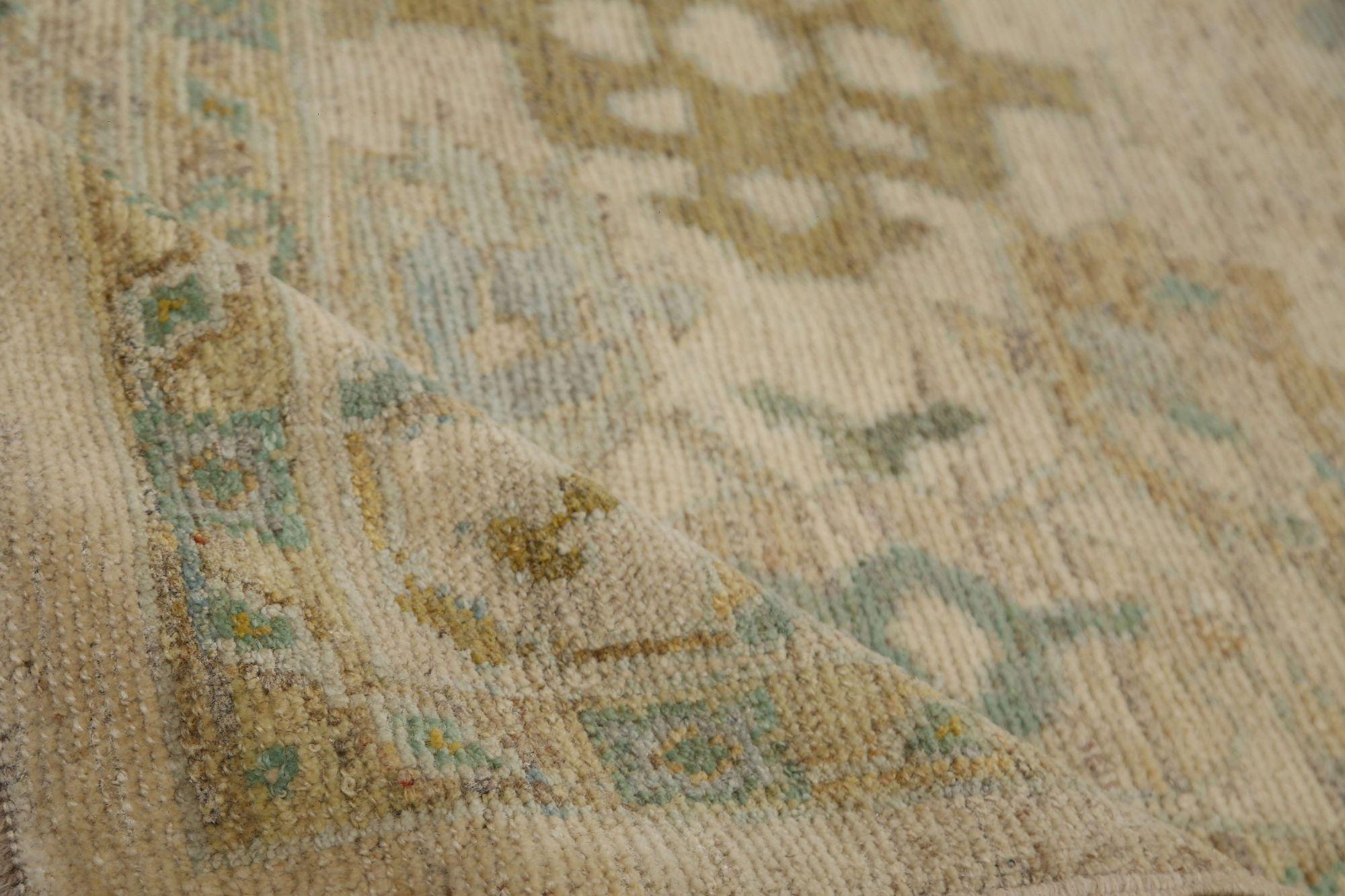 Oushak-Teppiche aus Afghanistan - Wolle in elfenbeinfarbenem Design - 96112 im Zustand „Hervorragend“ im Angebot in Dallas, TX