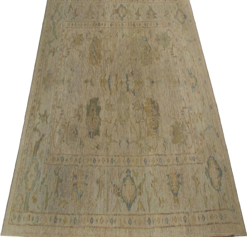 Oushak-Teppiche aus Afghanistan - Wolle in elfenbeinfarbenem Design - 96117 (Afghanisch) im Angebot