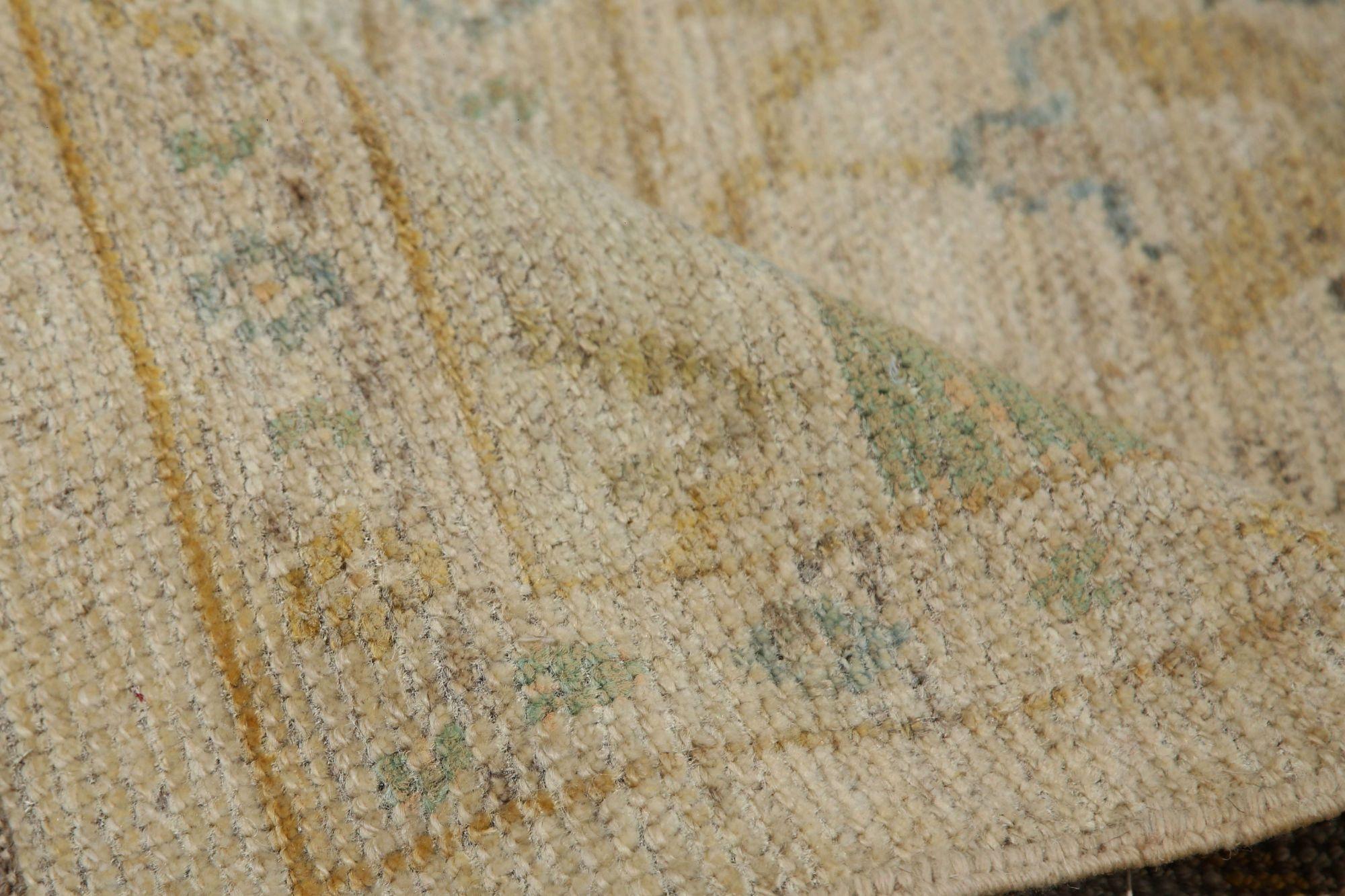Oushak-Teppiche aus Afghanistan - Wolle in elfenbeinfarbenem Design - 96117 im Zustand „Hervorragend“ im Angebot in Dallas, TX