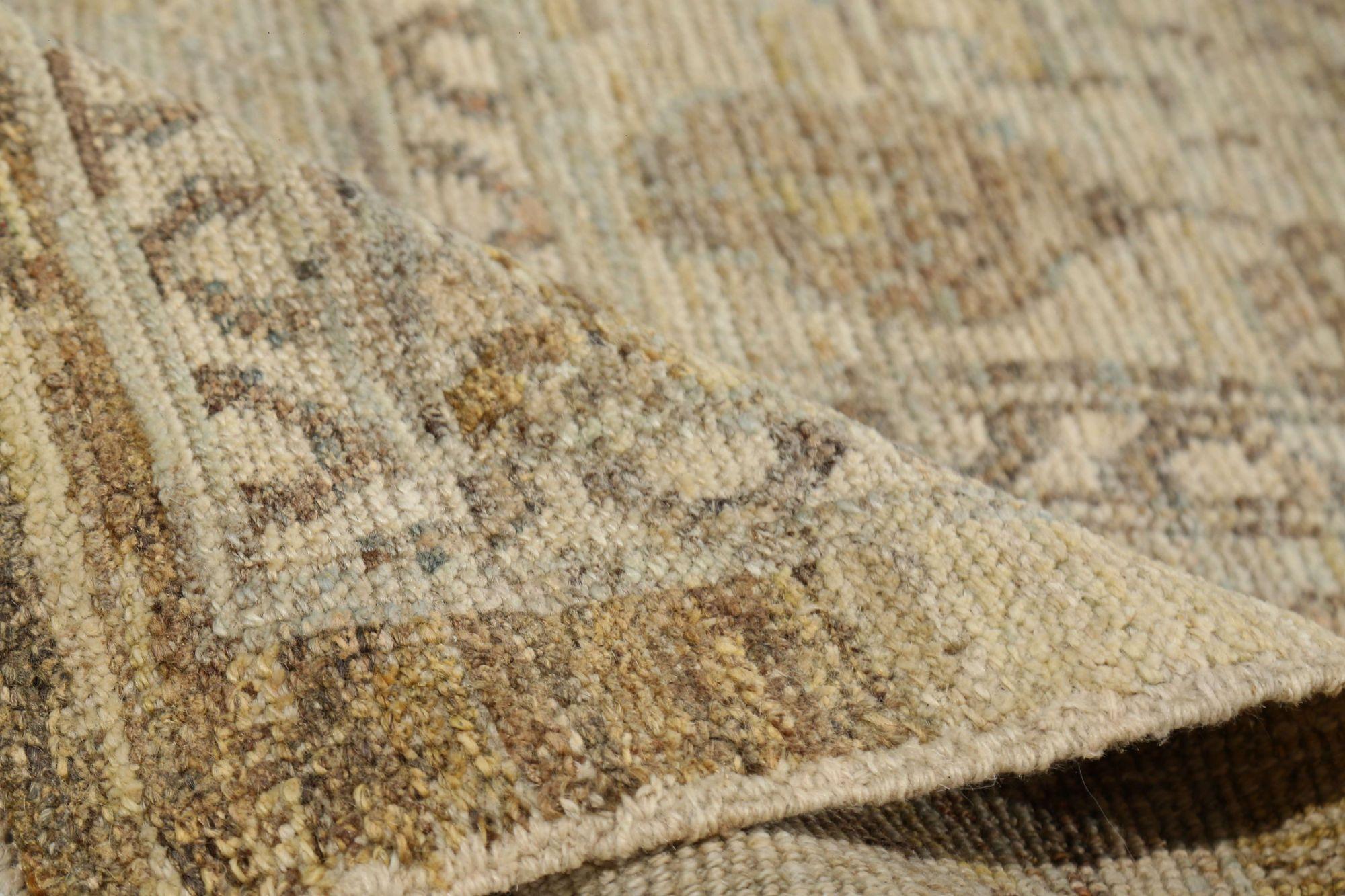 Oushak-Teppiche aus Afghanistan - Wolle in elfenbeinfarbenem Design - 96137 im Zustand „Hervorragend“ im Angebot in Dallas, TX