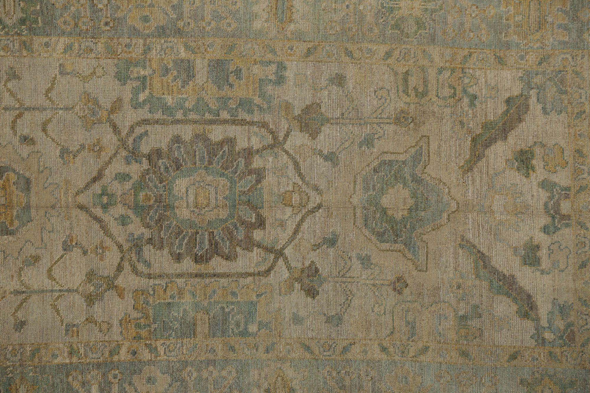 Oushak-Teppiche aus Afghanistan - Wolle in elfenbeinfarbenem Design - 96140 (Stammeskunst) im Angebot