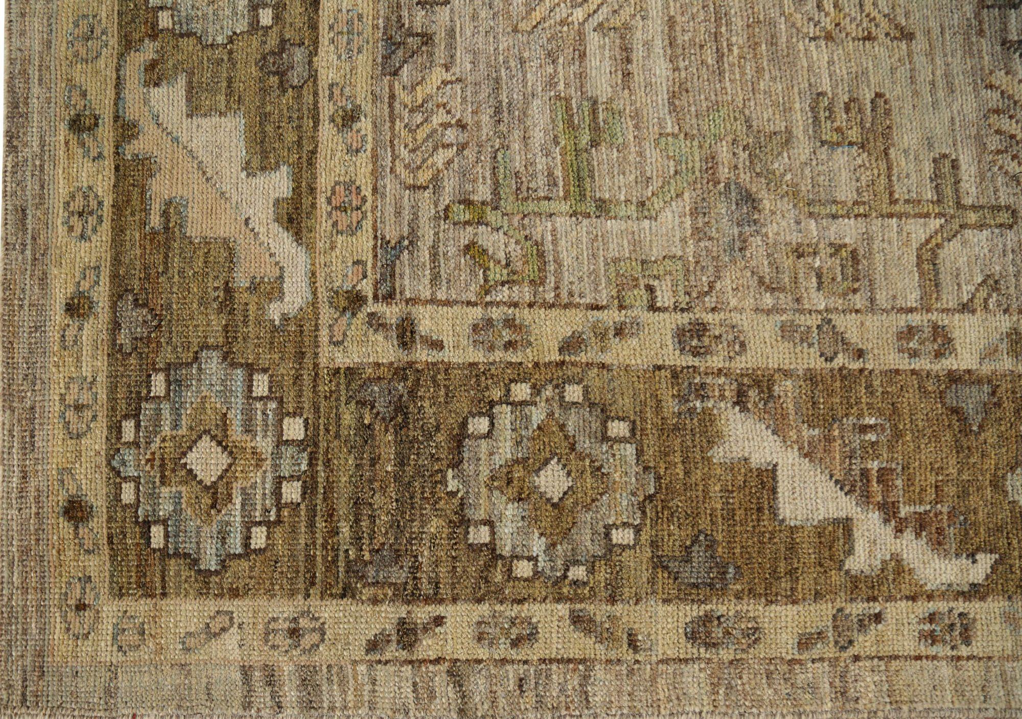 Entdecken Sie die Eleganz von Afghanistan Oushak mit Teppichen von Circa 1990. Dieses exklusive Design aus Wolle und Elfenbein ist perfekt, um Ihren Raum zu verschönern.