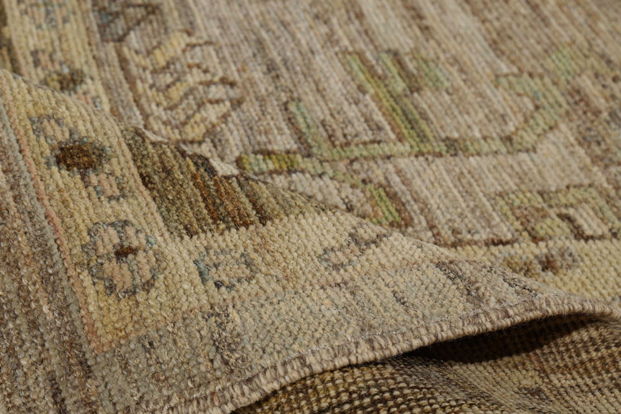 Oushak-Teppiche aus Afghanistan - Wolle in elfenbeinfarbenem Design - 96154 im Zustand „Hervorragend“ im Angebot in Dallas, TX