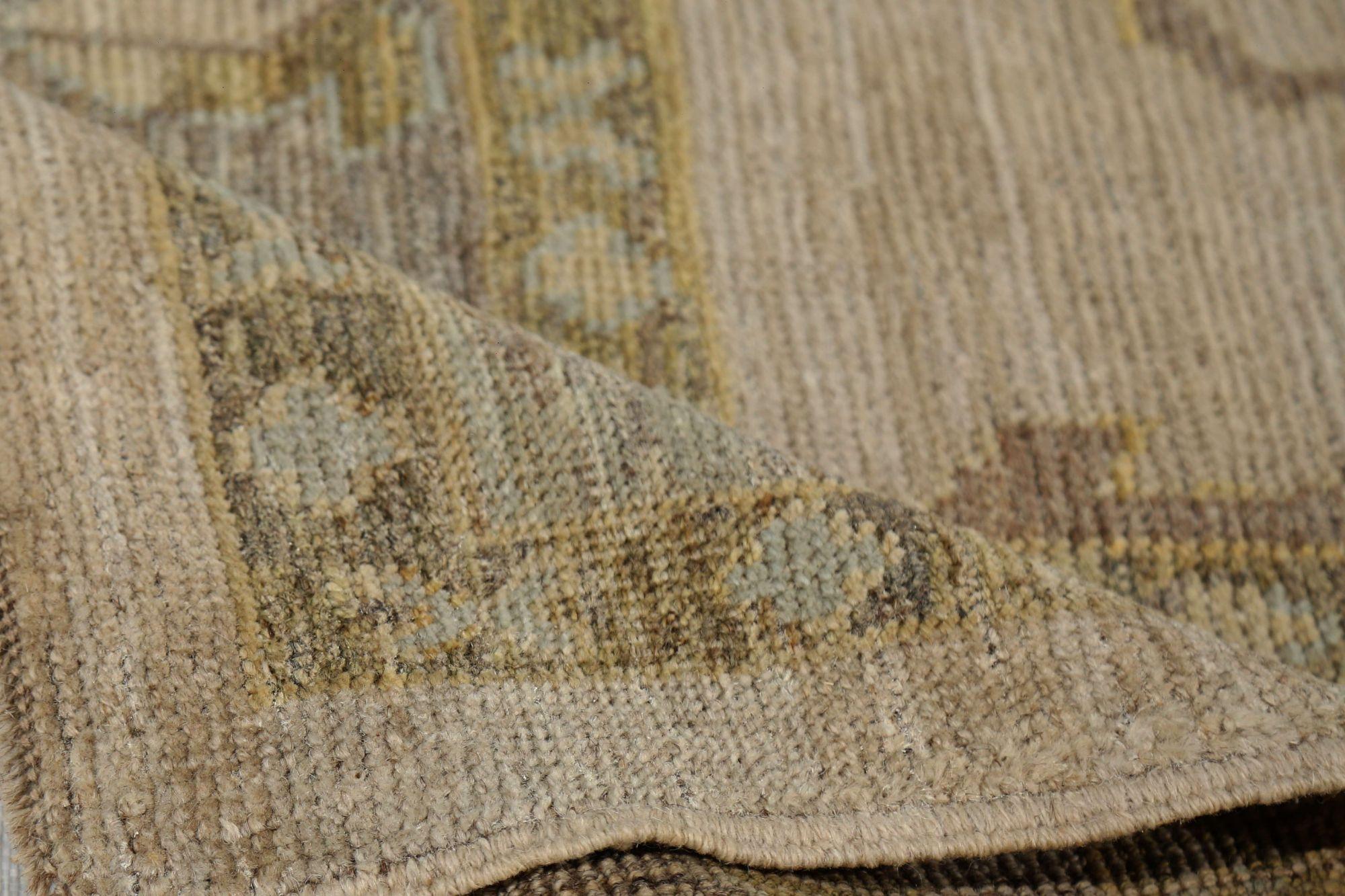 Oushak-Teppiche aus Afghanistan - Wolle in elfenbeinfarbenem Design - 96161 im Zustand „Hervorragend“ im Angebot in Dallas, TX