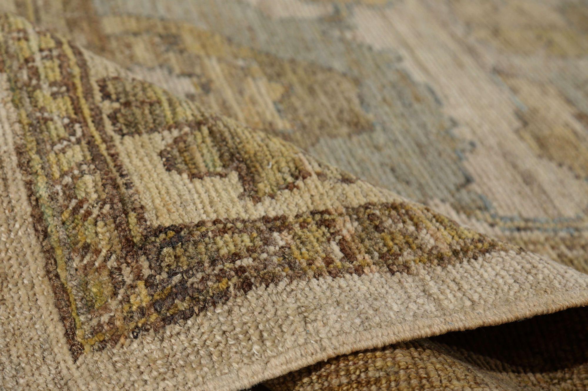 Oushak-Teppiche aus Afghanistan - Wolle in elfenbeinfarbenem Design - 96192 im Zustand „Hervorragend“ im Angebot in Dallas, TX