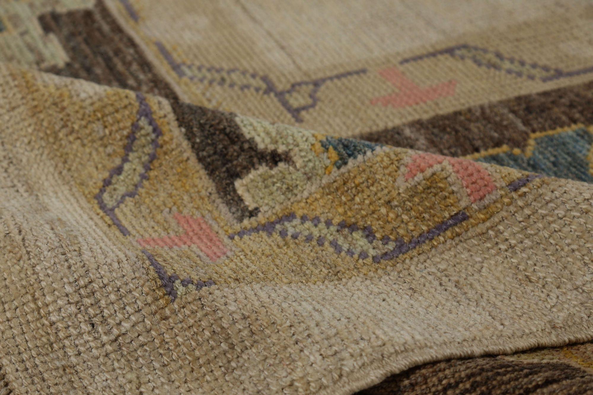 Oushak-Teppiche aus Afghanistan - Wolle in elfenbeinfarbenem Design - 96195 (Afghanisch) im Angebot