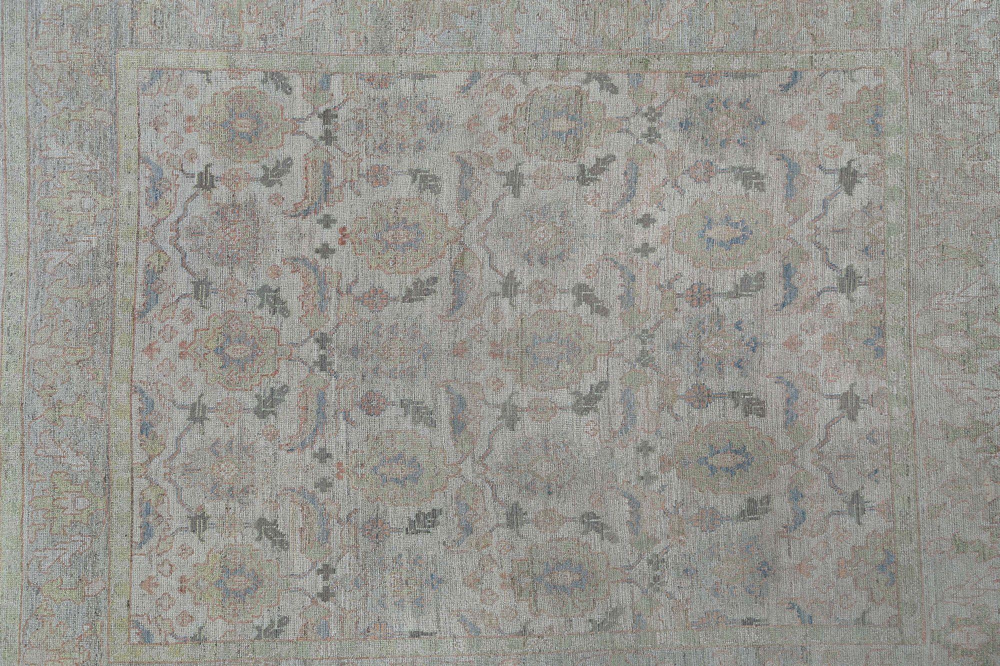 Oushak-Teppiche aus Afghanistan - Wolle in elfenbeinfarbenem Design - 97496 (Stammeskunst) im Angebot