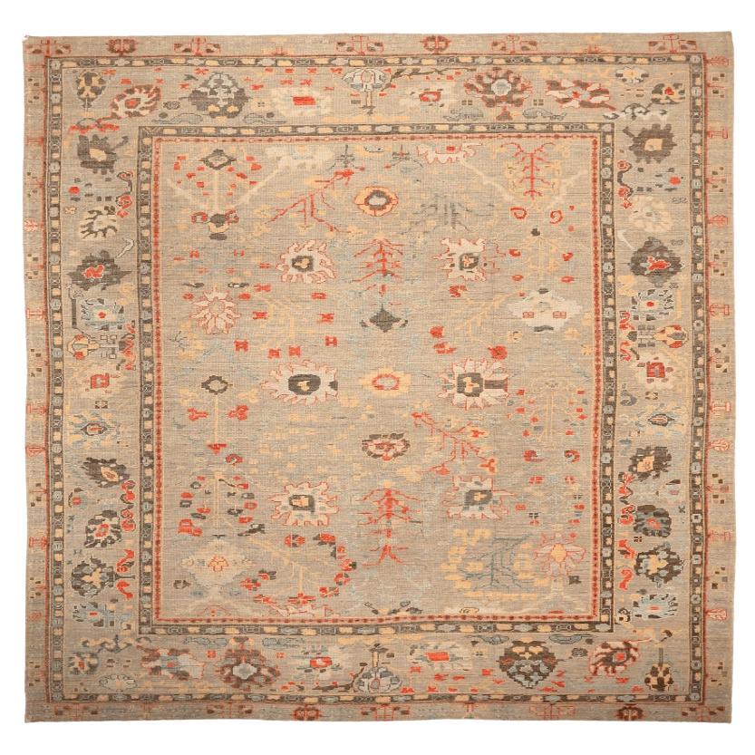 Oushak-Teppiche aus Afghanistan - Wolle in Elfenbein-Rot mit Design - 94293